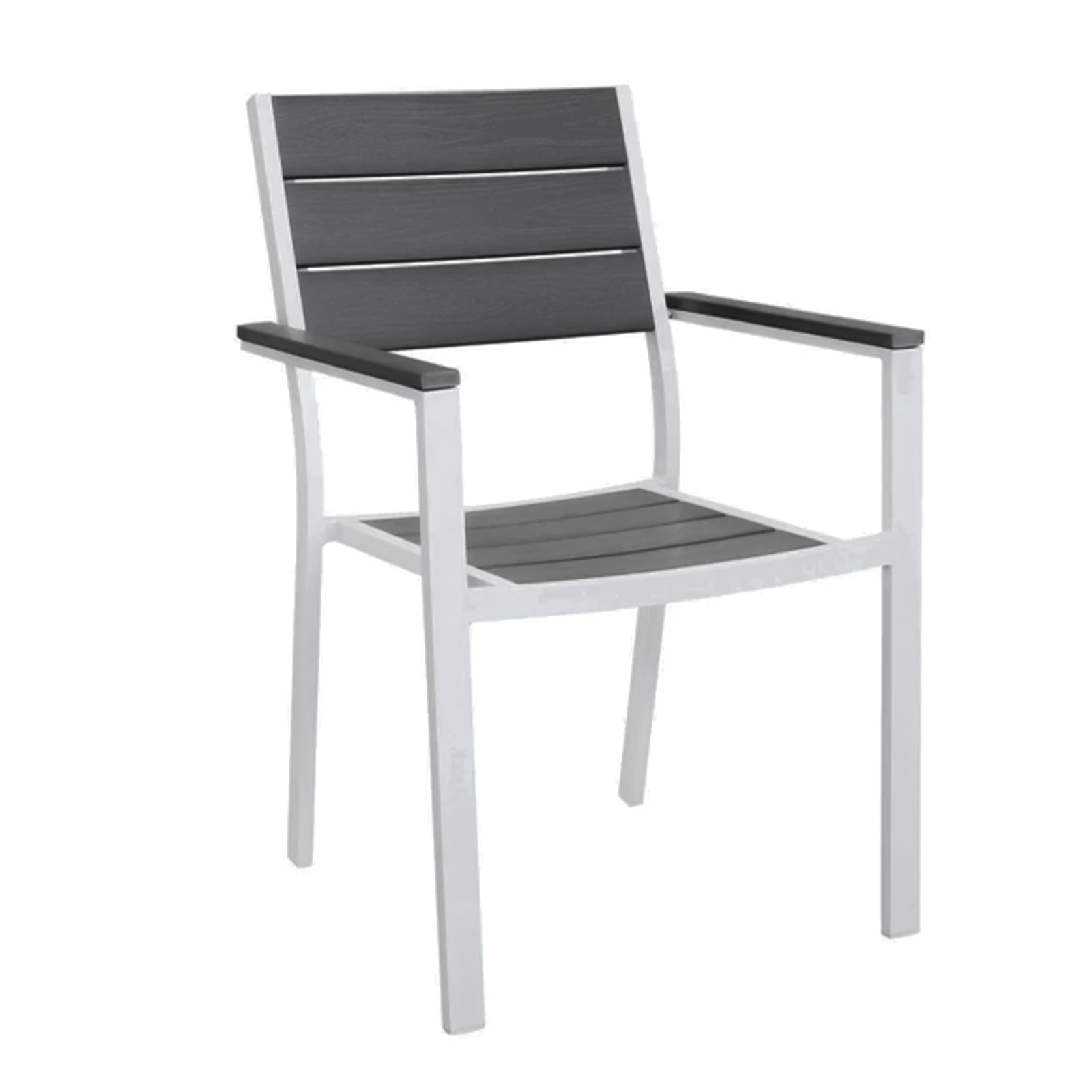 Sedia da esterno Metalwood in acciaio poltrona con braccioli per giardino e veranda