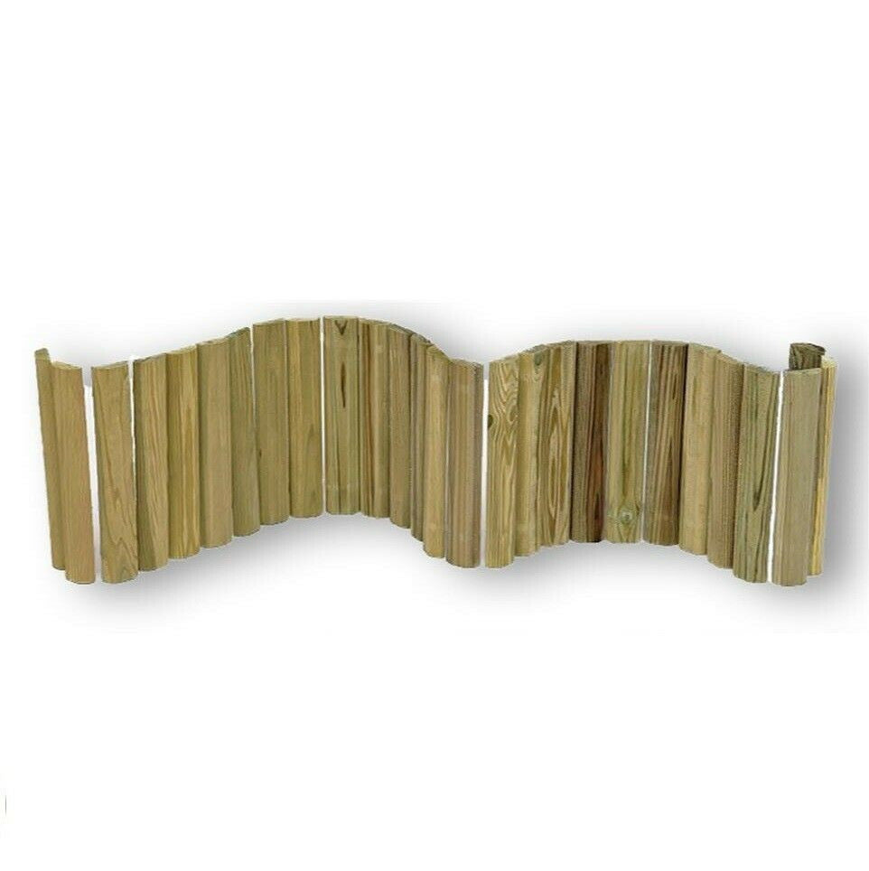 Staccionata a mezzi pali Rollborder in legno di pino impregnato