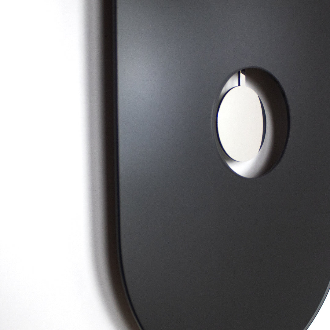 Orologio a pendolo di design "Milano" a specchio argentato