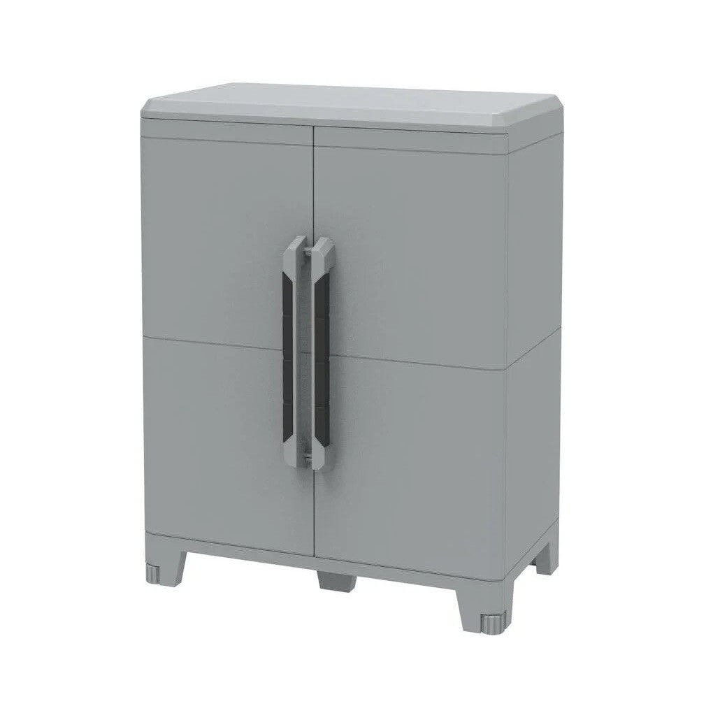 Armadio porta oggetti 2 ante in resina antiurto con ripiani