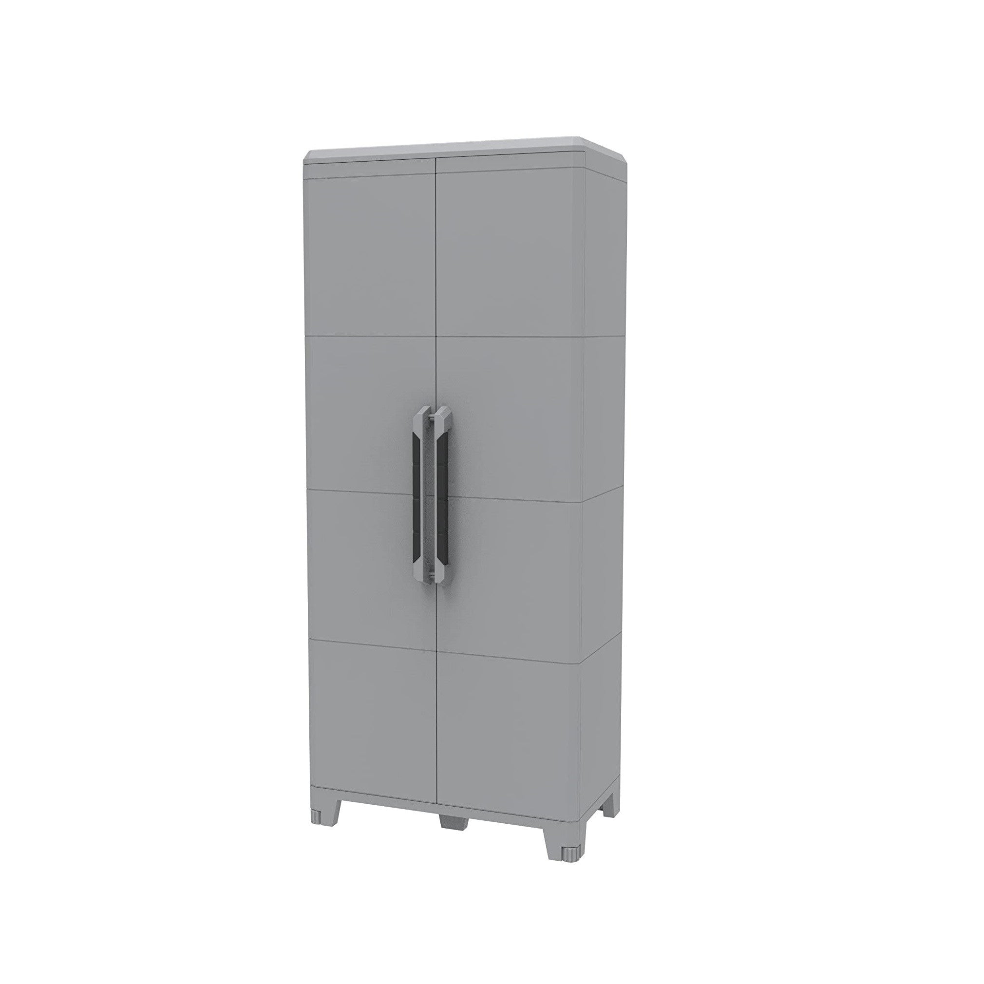 Armadio porta oggetti 2 ante in resina antiurto con ripiani