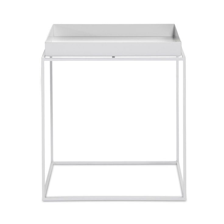 Tavolino da soggiorno basso in metallo bianco cm 35x35 40h