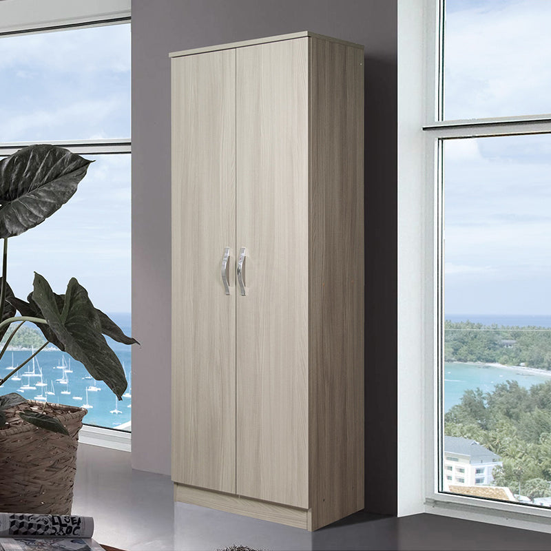 Scarpiera Olmo in legno 2 ante con 5 ripiani cm71x38 182h