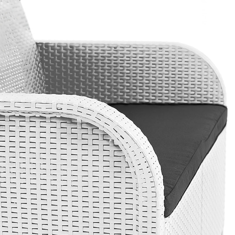 Salotto set Rattan Rosalie divano poltrone e tavolino contenitore per giardino