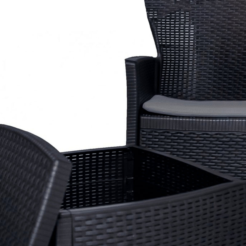 Salotto per esterno Tree in resina completo di poltrone e tavolino per giardino