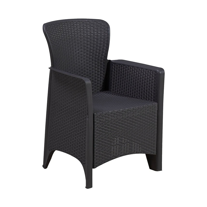 Salotto per esterno Tree in resina completo di poltrone e tavolino per giardino