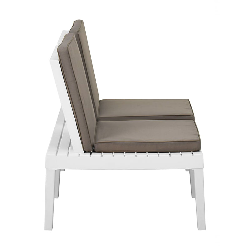 Set salottino in resina 3in1 per esterno con cuscini