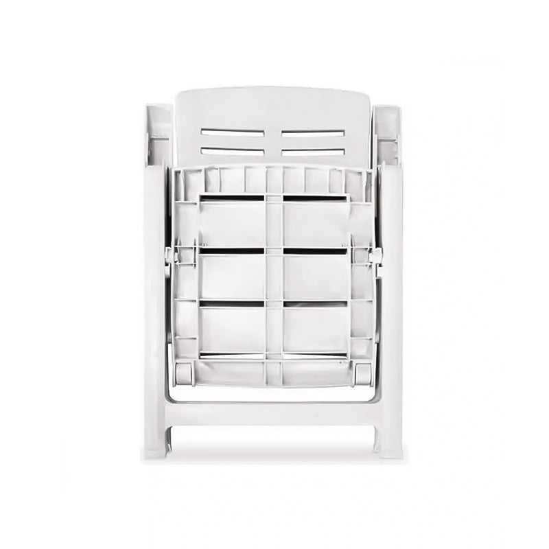 Sedia da esterno in resina pieghevole con braccioli richiudibile per giardino e veranda