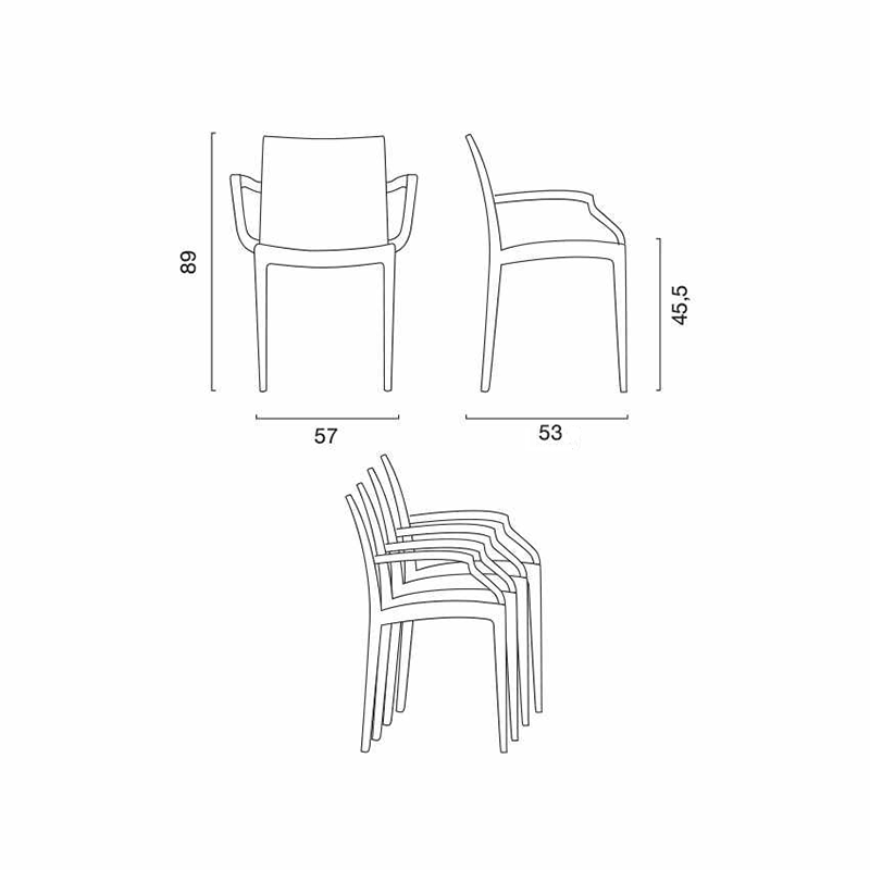 Sedia da esterno in resina rattan poltrona con braccioli per giardino e veranda