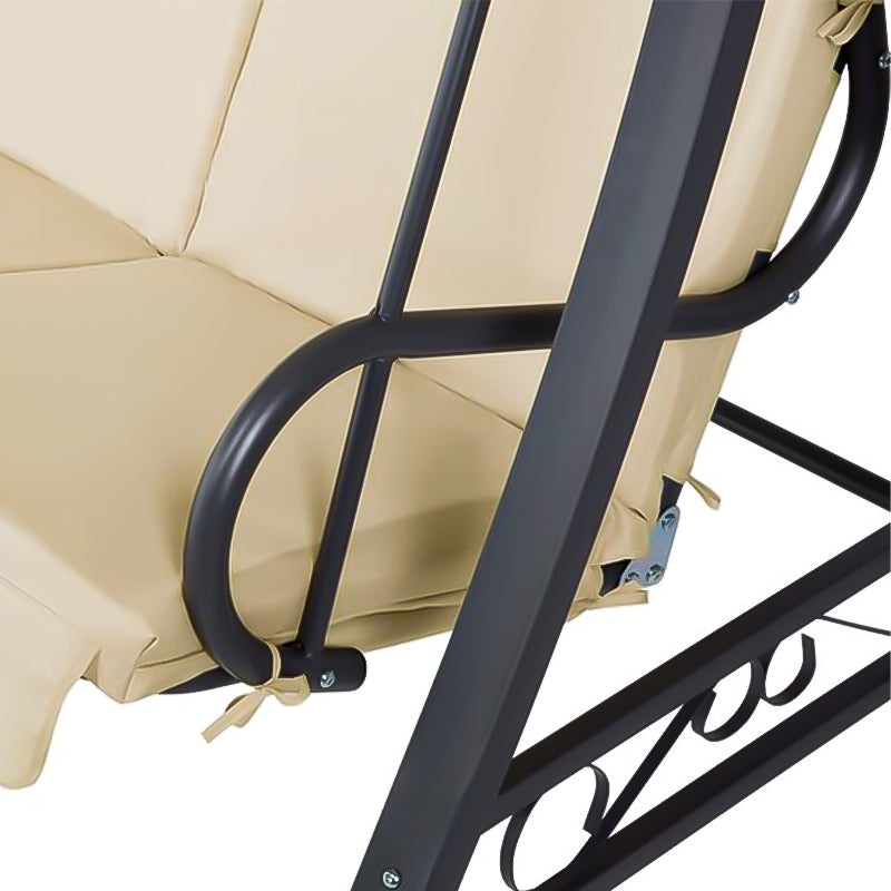 Dondolo Bolero 3 posti da giardino testa di moro in acciaio