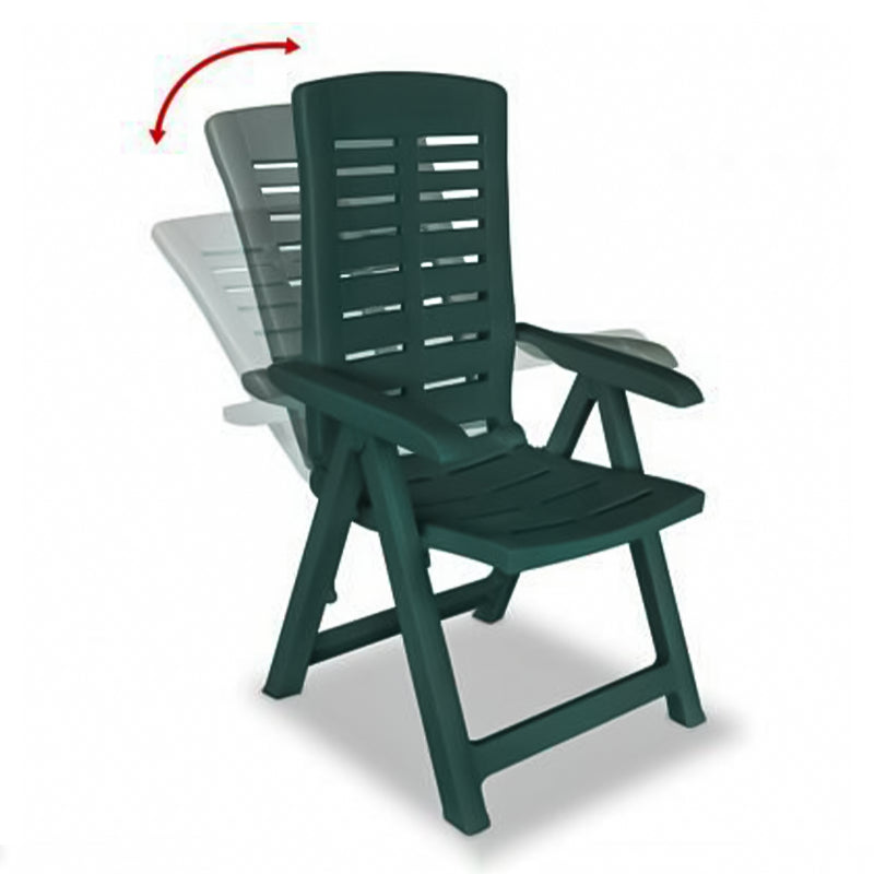 Sedia da esterno in resina pieghevole con braccioli richiudibile per giardino e veranda