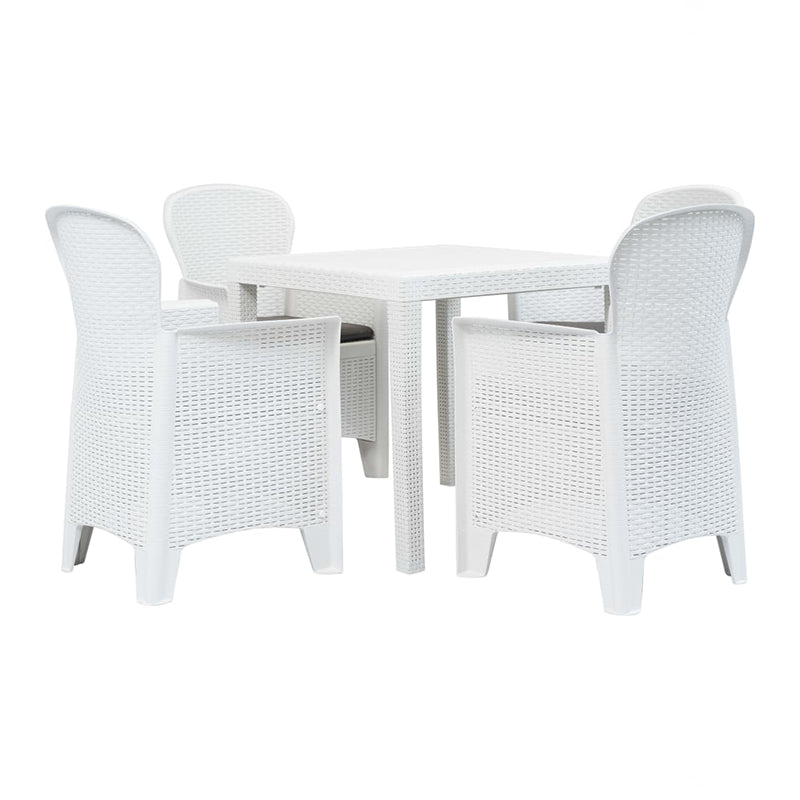 Tavolo da esterno in resina quadrato rettangolare per giardino e veranda