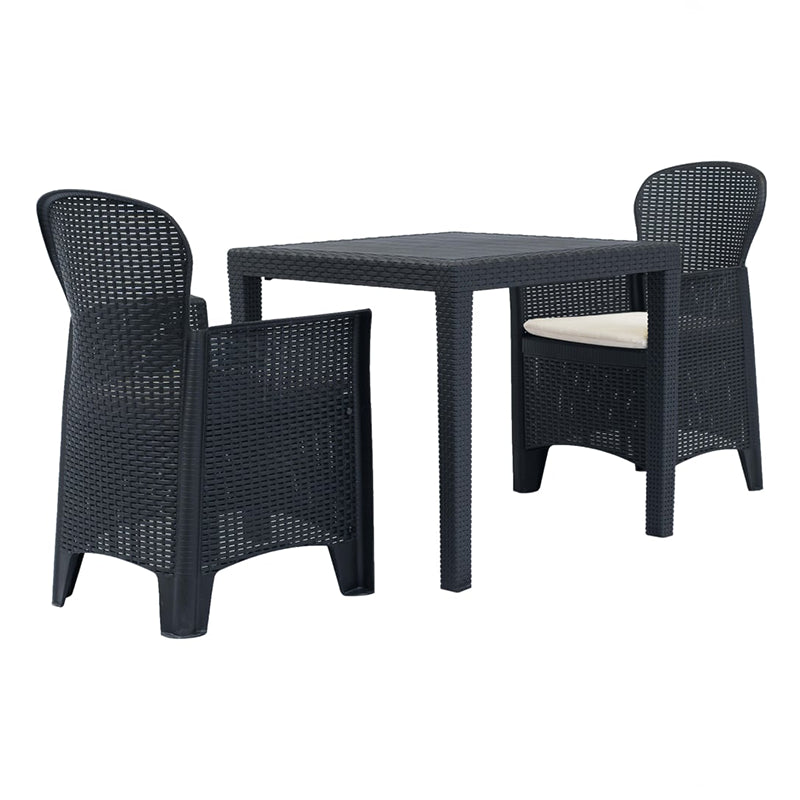 Tavolo da esterno in resina quadrato rettangolare per giardino e veranda