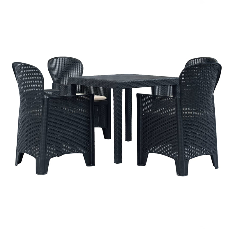 Tavolo da esterno in resina quadrato rettangolare per giardino e veranda