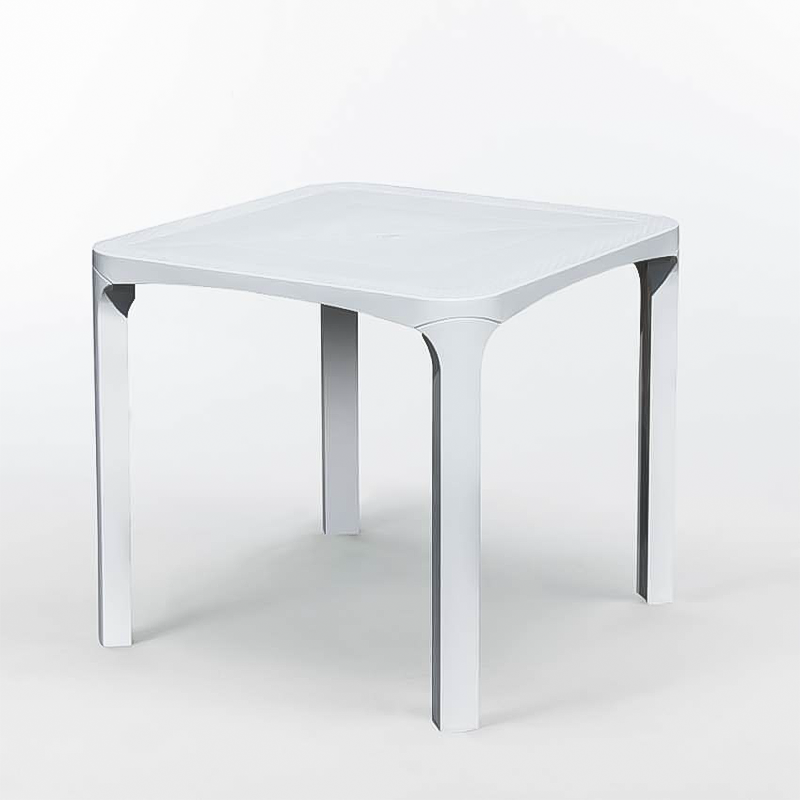 Tavolo da esterno Rattan Olè in resina quadrato per giardino cm80x80 h72