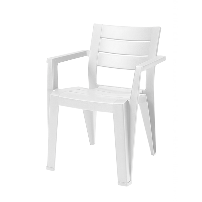 Sedia da pranzo Julie poltrona in resina con braccioli per giardino