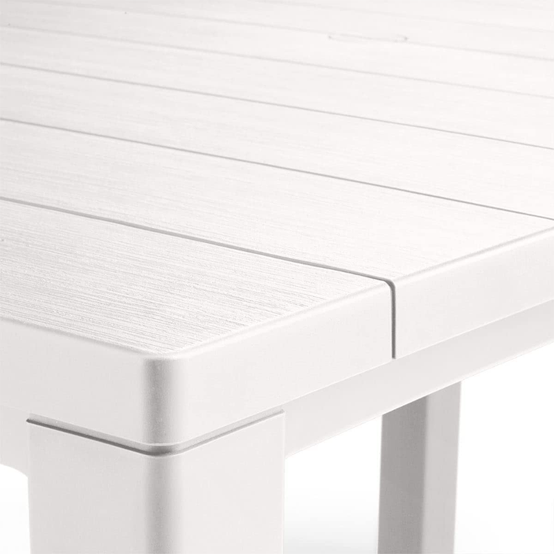 Tavolo da esterno Julie dogato in resina quadrato per giardino cm 147x90 h74