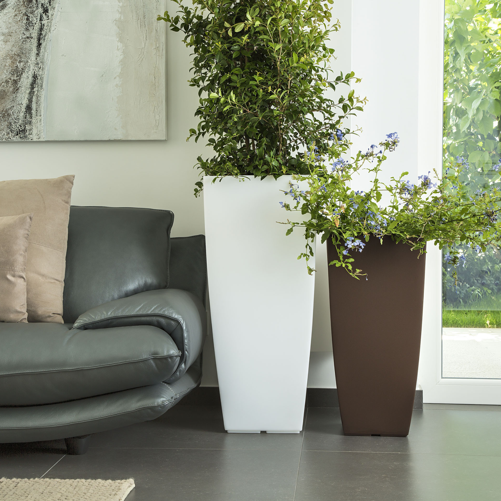 Vaso quadro in resina modello Stilo Home tinta unita