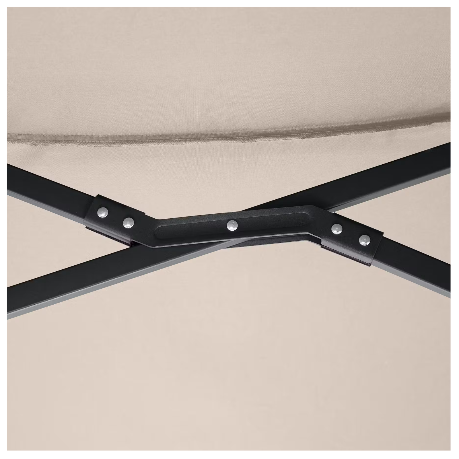 Ombrellone modello Silia con 3 tettucci in alluminio beige cm 460x270 h241