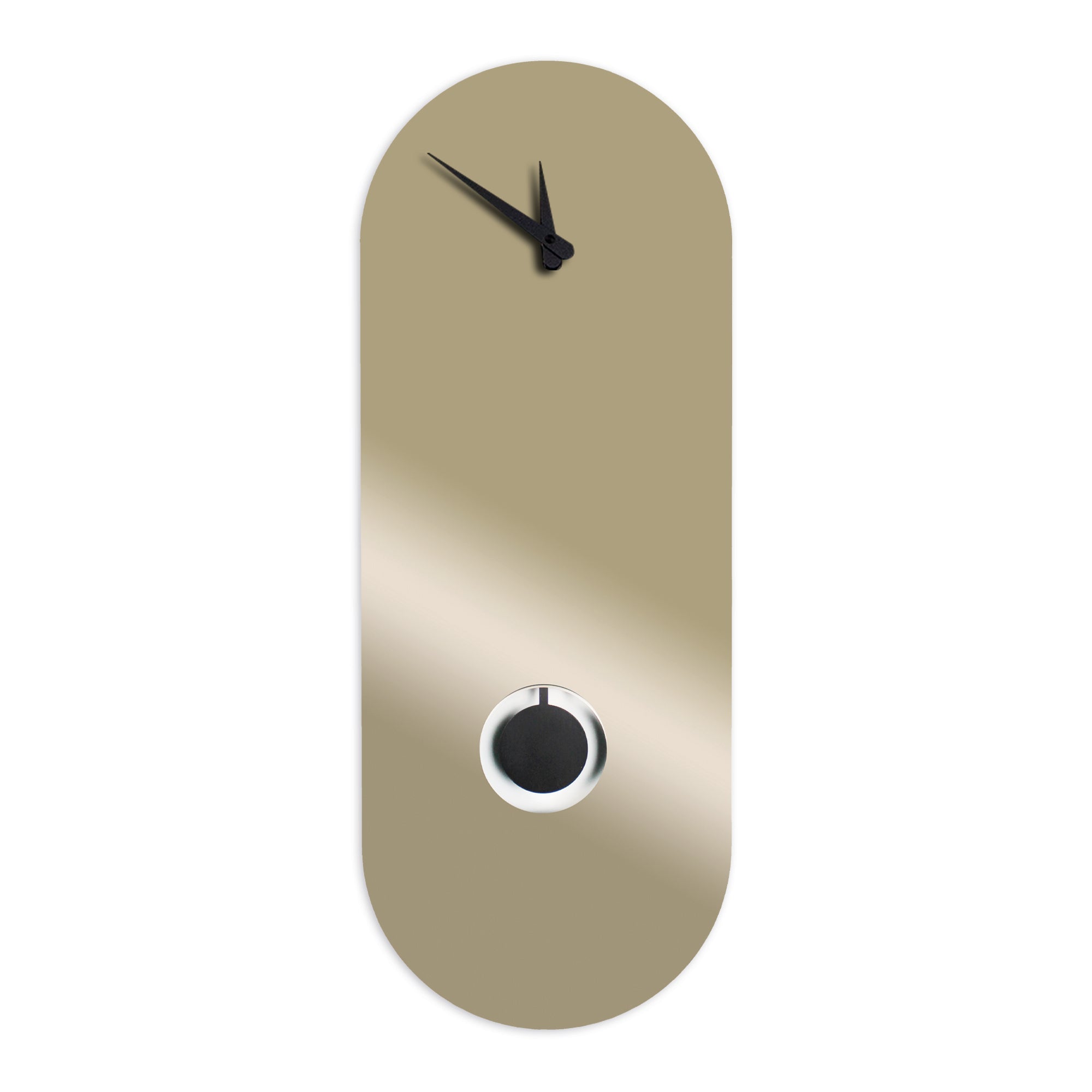 Orologio a pendolo di design "Roma" a specchio bronzato