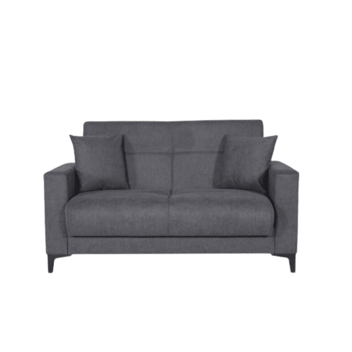 Divano con cassettone contenitore "Bravo Bacos" in tessuto con due cuscini - MondoViro