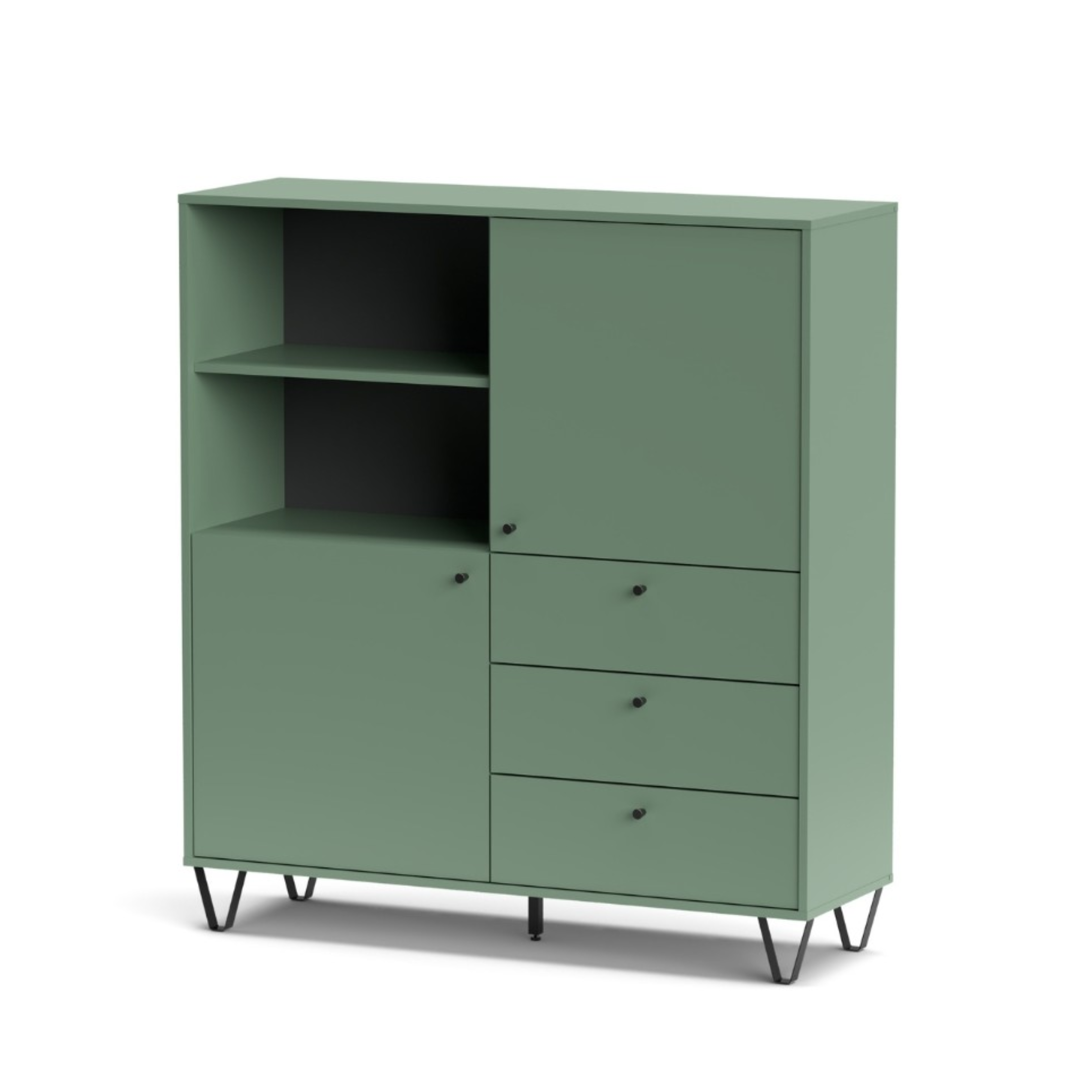 Mobile credenza "Aldo" in legno con piedini rialzati cm 123x40