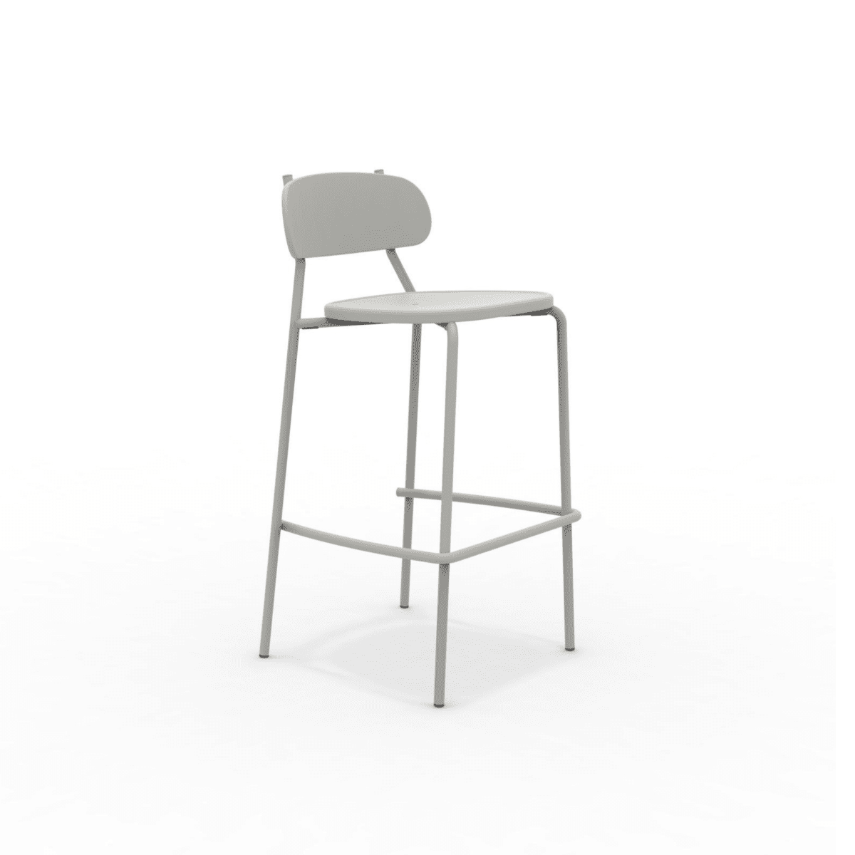 Set di sgabelli da giardino "Fox" impilabili in metallo verniciato cm 48x50 98h - MondoViro