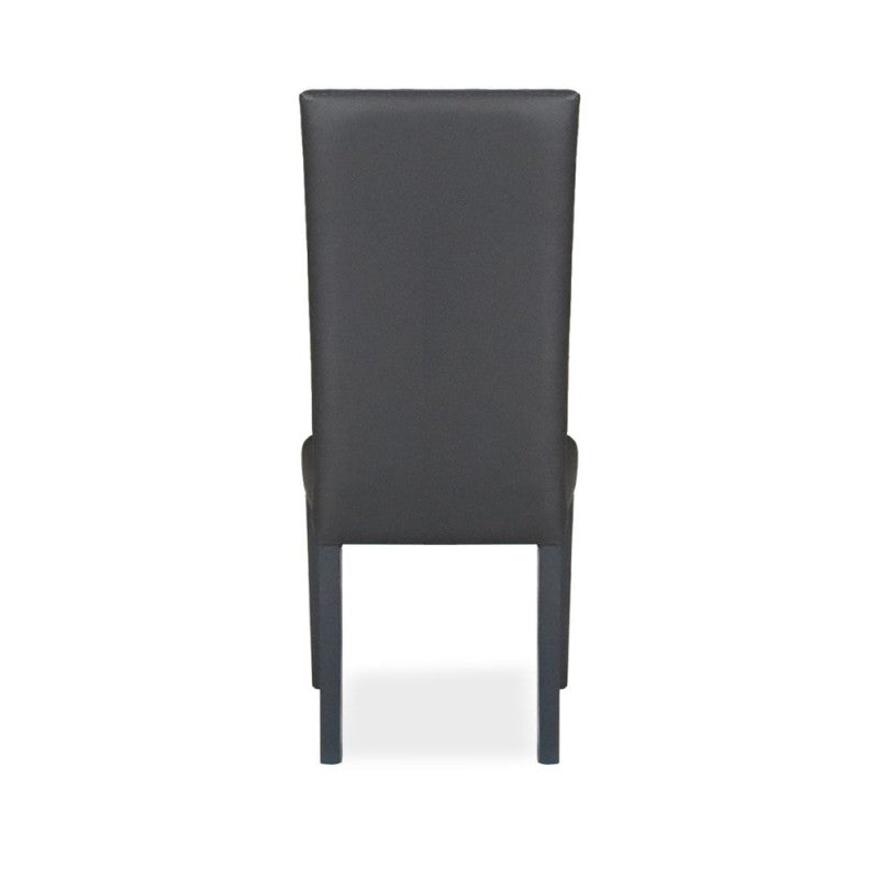 Set di sedie da pranzo "Nancy" imbottite in ecopelle con gambe in legno cm 47x47 101h