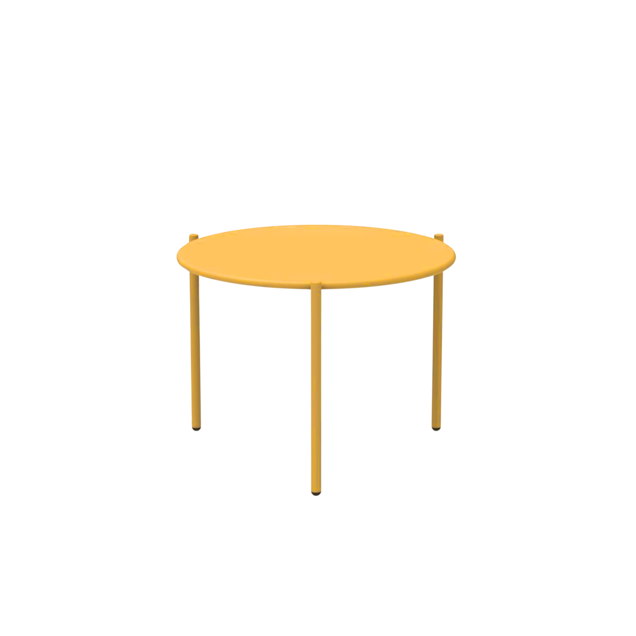 Tavolo basso da caffè tondo in metallo "Aria1" tavolino per giardino impilabile cm 60x60 46h