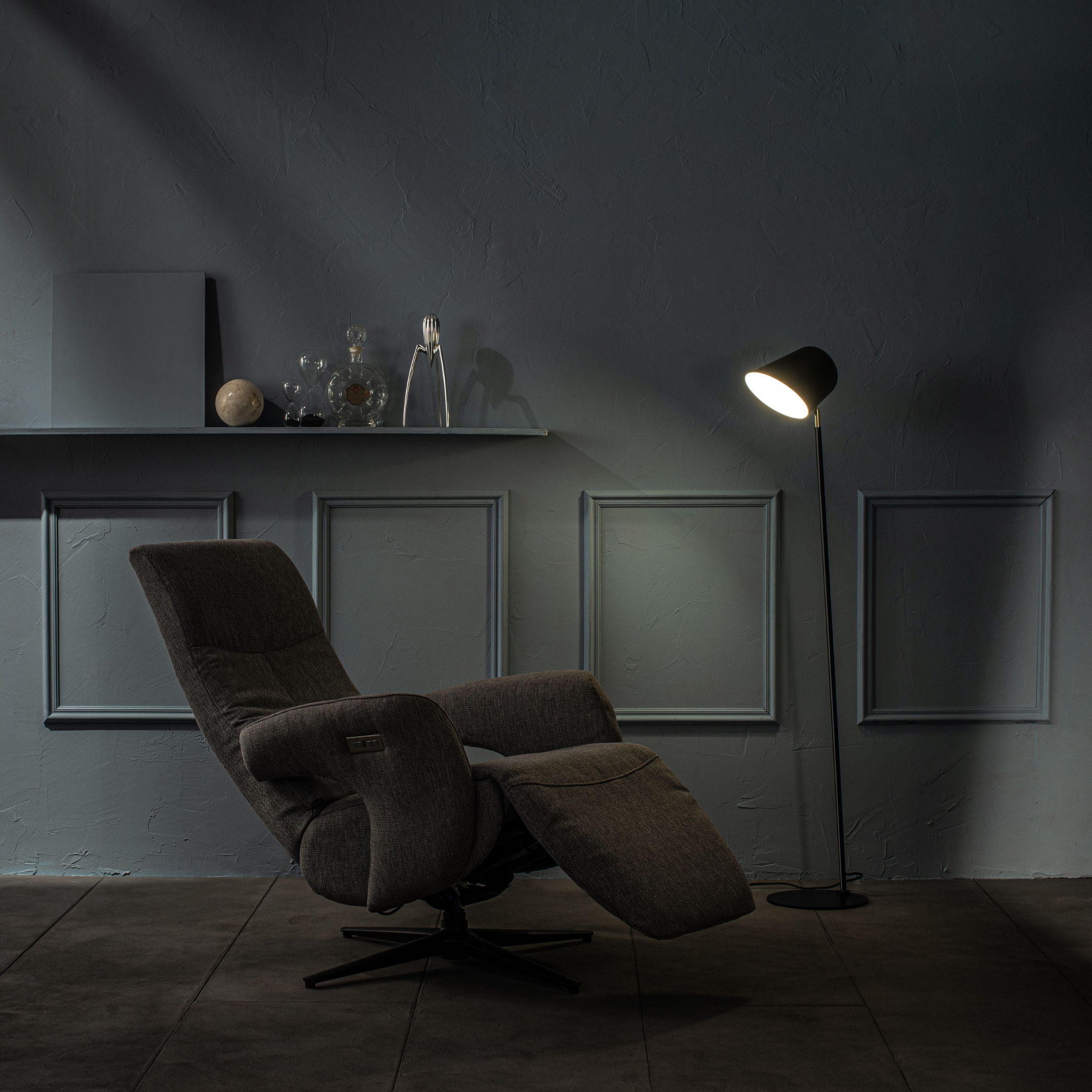 Lampada in metallo con paralume "Mirror" da terra e tavolo