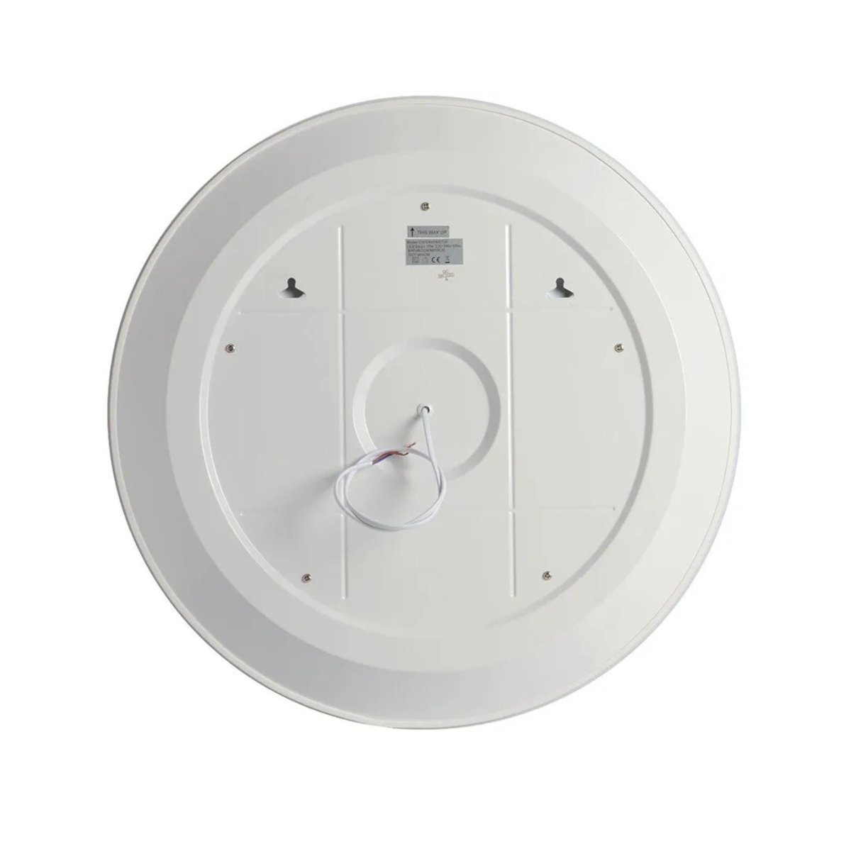 Specchio rotondo con cornice illuminata a led "Eclisse" in alluminio cm 60x60 - MondoViro