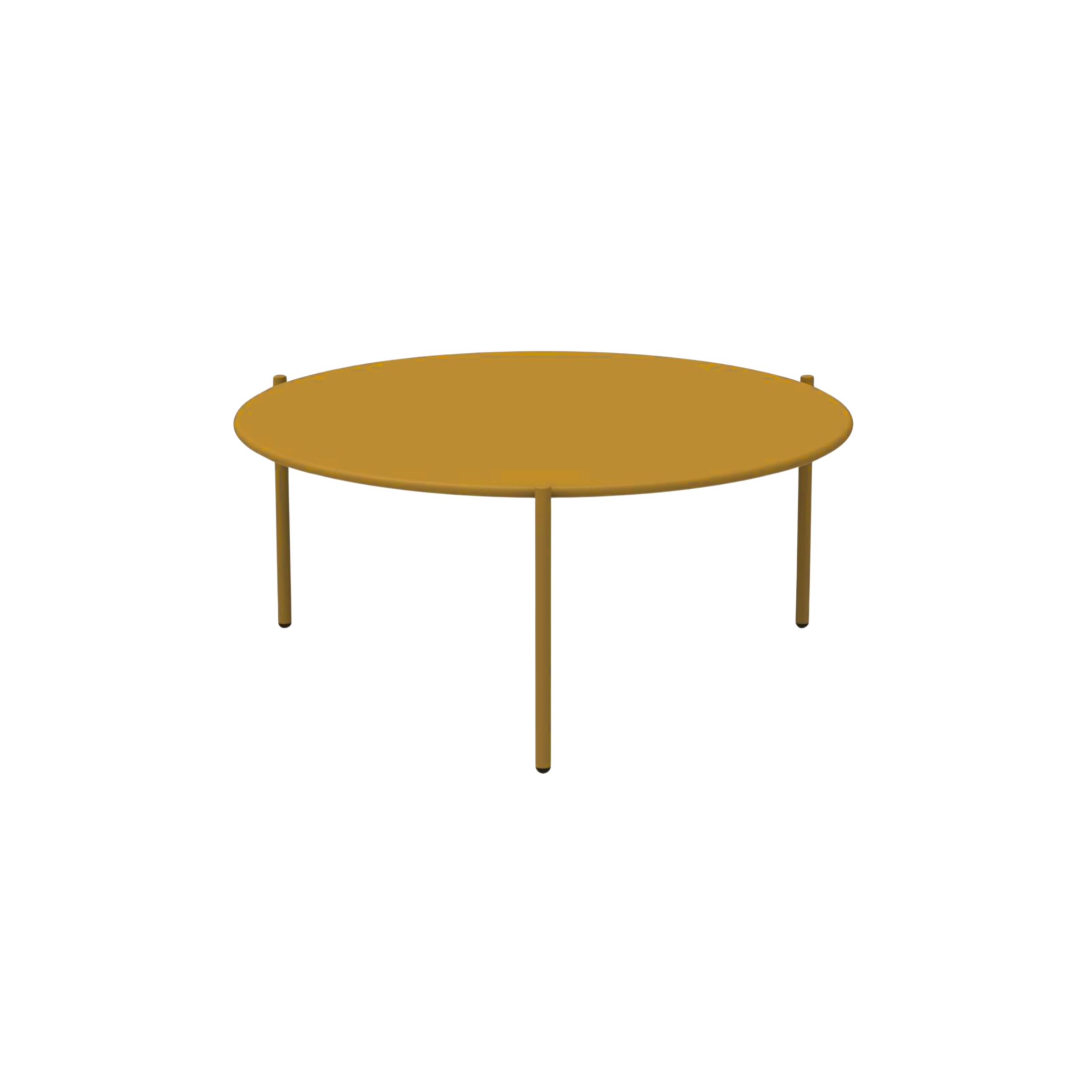 Tavolo basso da caffè tondo in metallo "Aria2" tavolino per giardino impilabile cm 90x90 40h