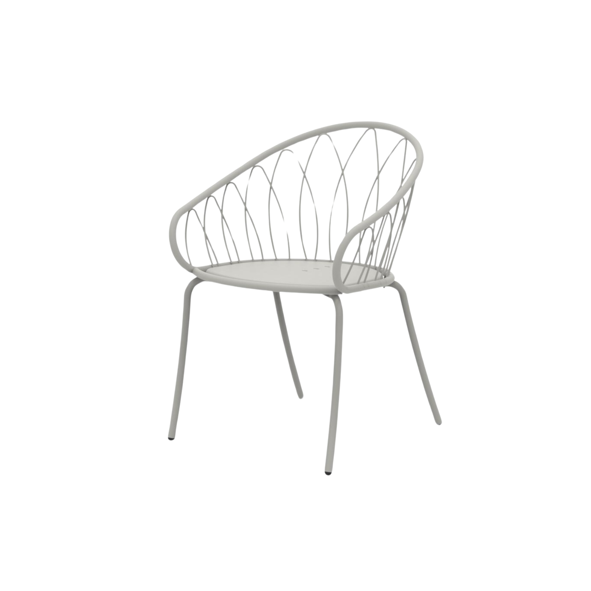 Set di sedie da giardino in metallo verniciato "Flora" impilabili cm 59x56 81h