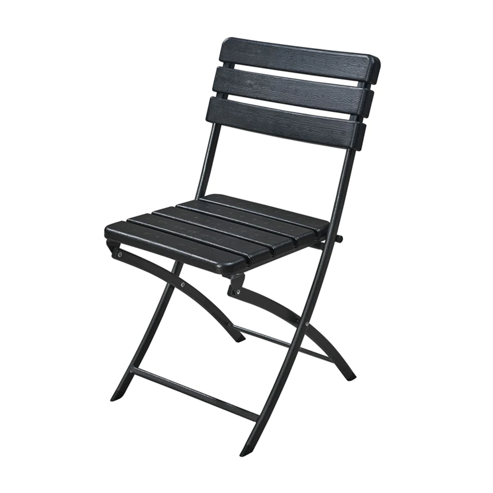 Set da pranzo in acciaio Metalwood pieghevole effetto legno per giardino