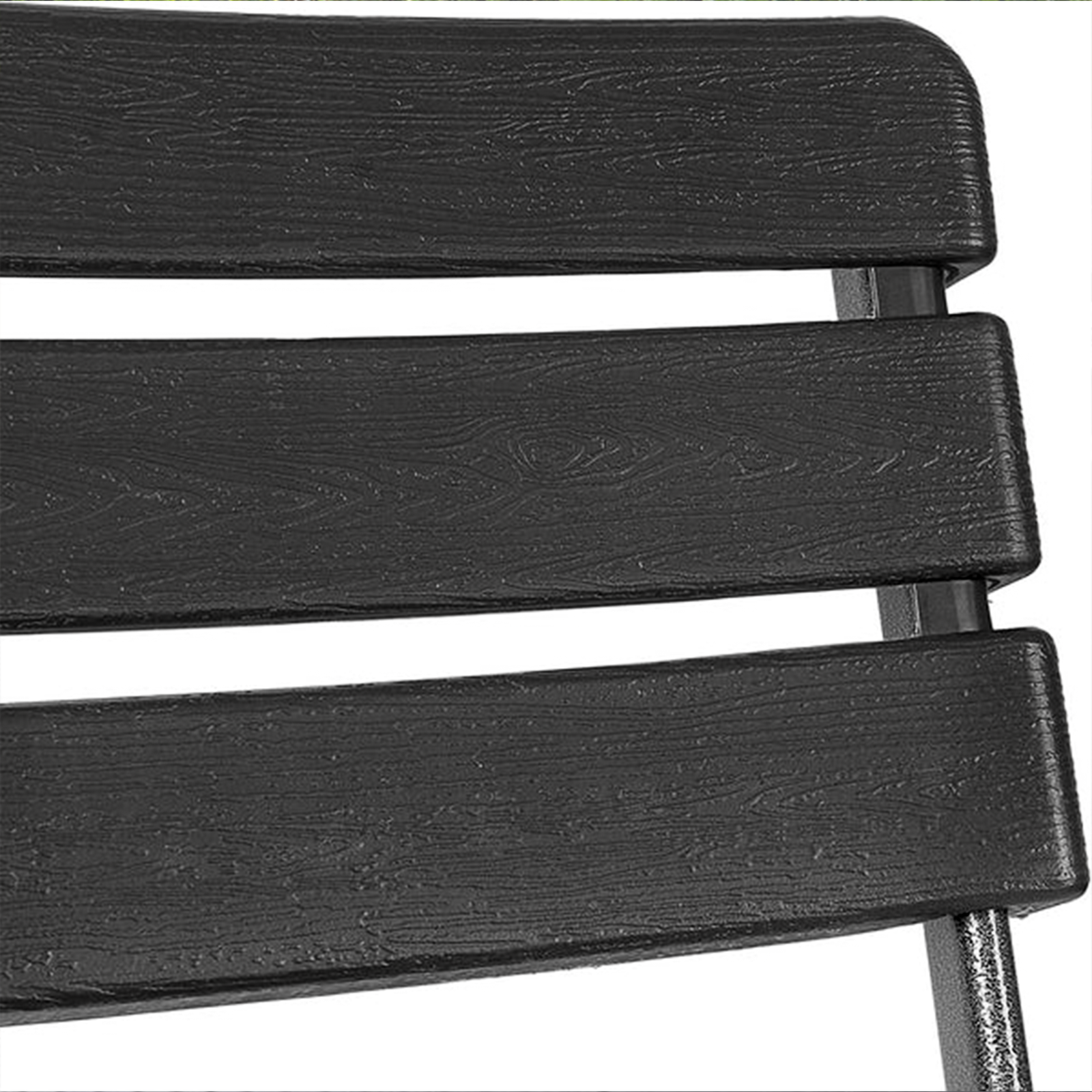 Set da pranzo in acciaio Metalwood pieghevole effetto legno per giardino