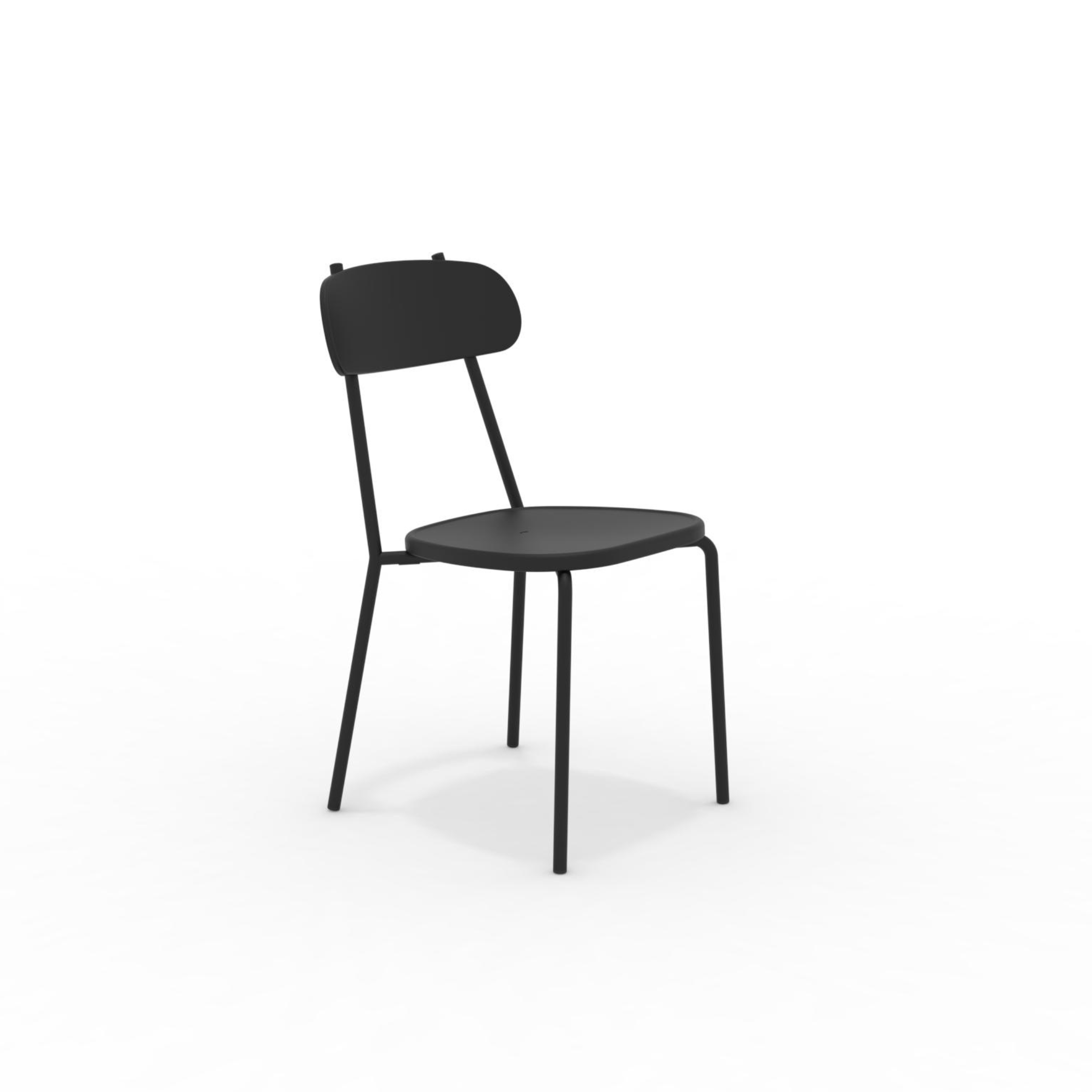 Set di sedie da giardino "Fox" impilabili in metallo verniciato cm 45x53 84h