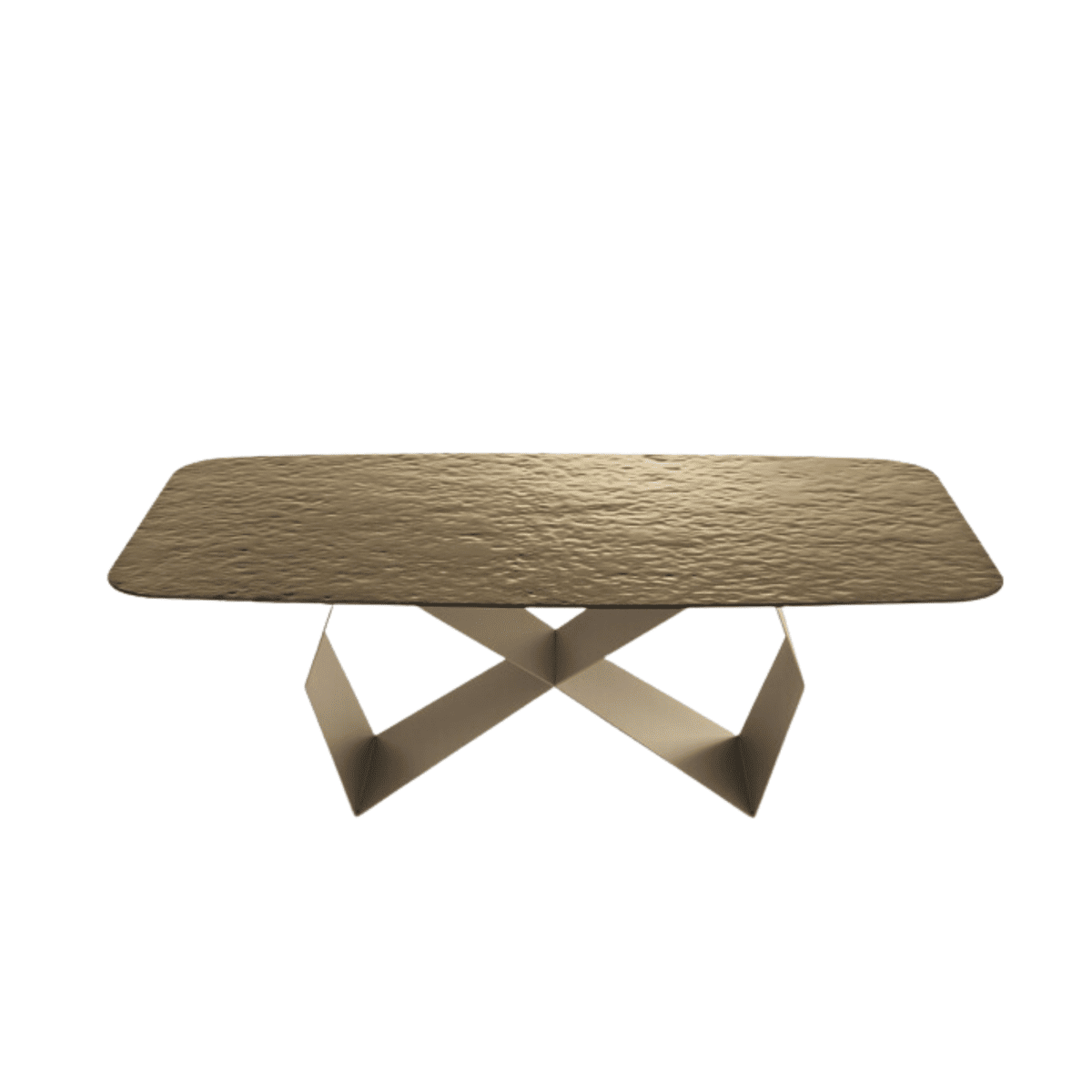 Tavolo fisso moderno "Karlito" con base in metallo verniciato cm 210x110 75h - MondoViro