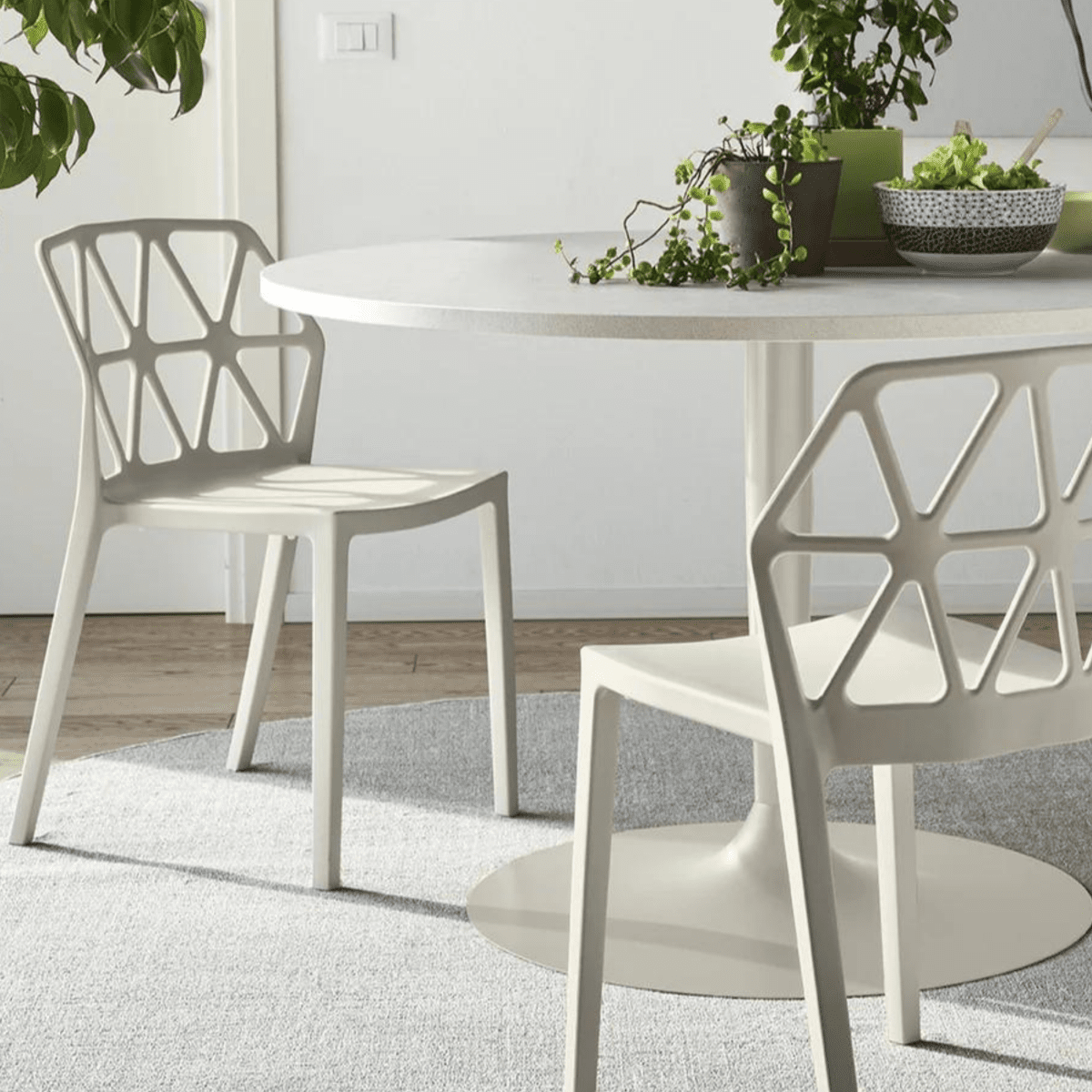 Set di sedie moderne da soggiorno "Alchemia" in polipropilene cm 49,5x51 79h - MondoViro