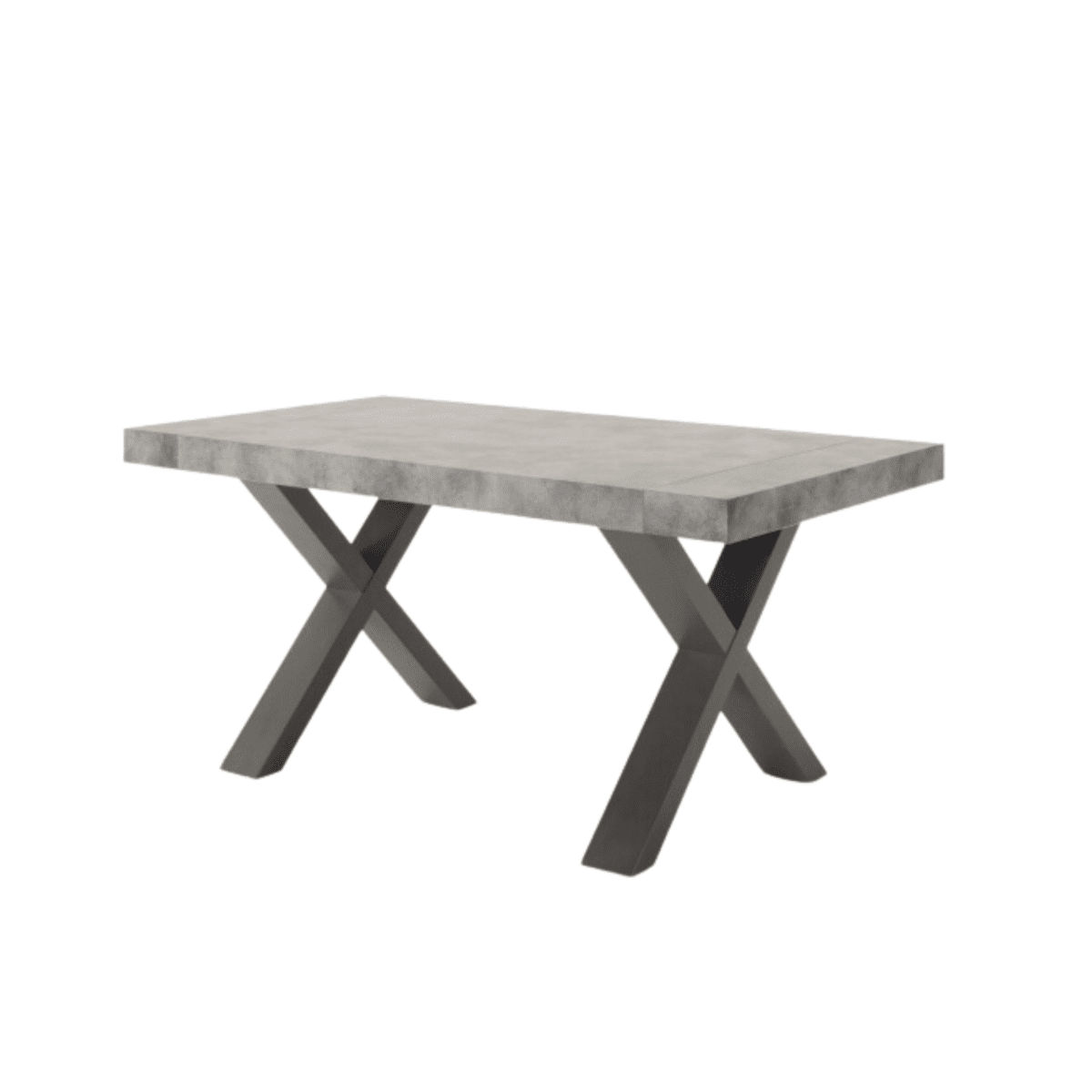Tavolo allungabile da pranzo "Barton" con allunghe in laminato effetto legno cm 160/260x90 76h - MondoViro