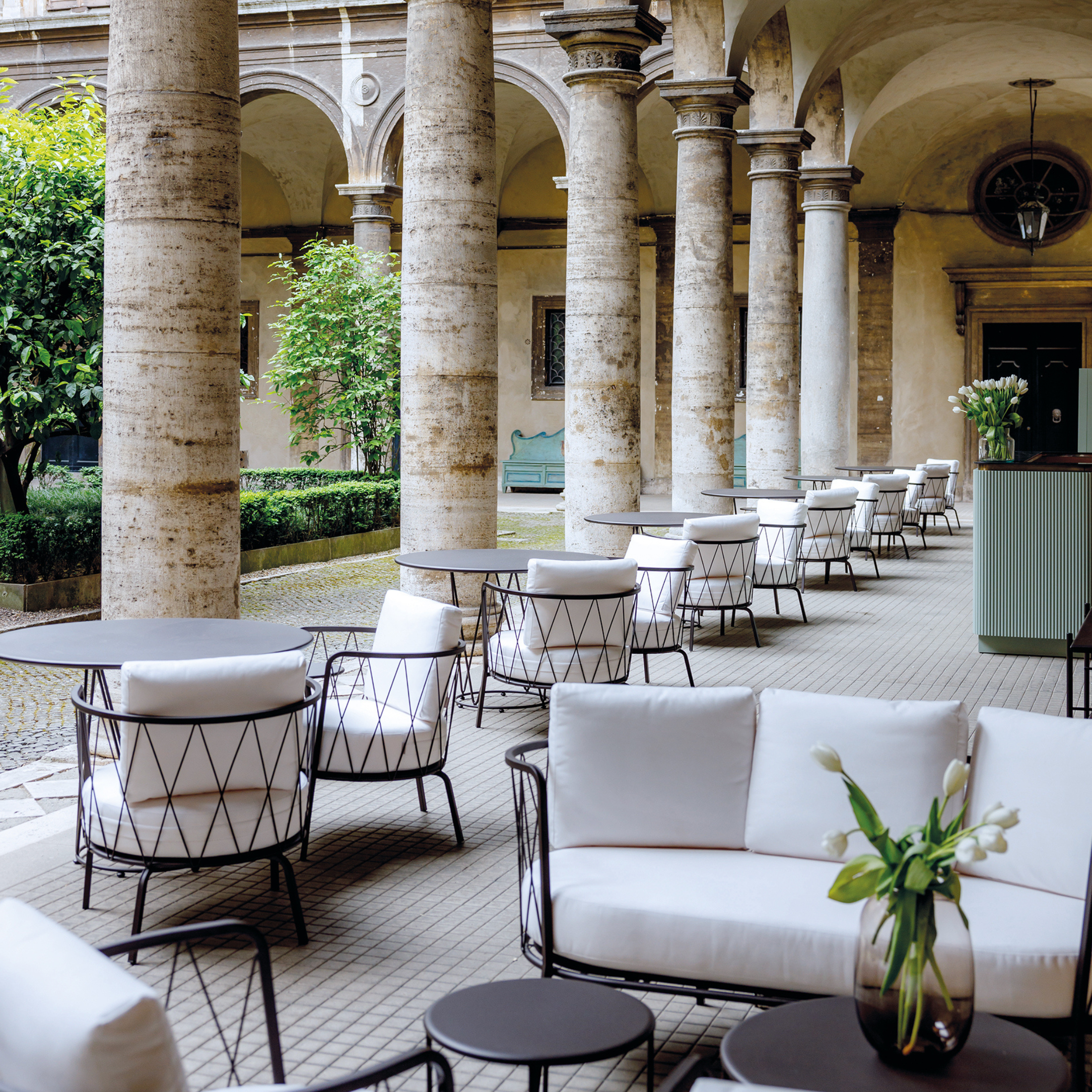 Divano da giardino 2 posti in metallo zincato "Daisy13" sedia lounge cm 160x73 71h