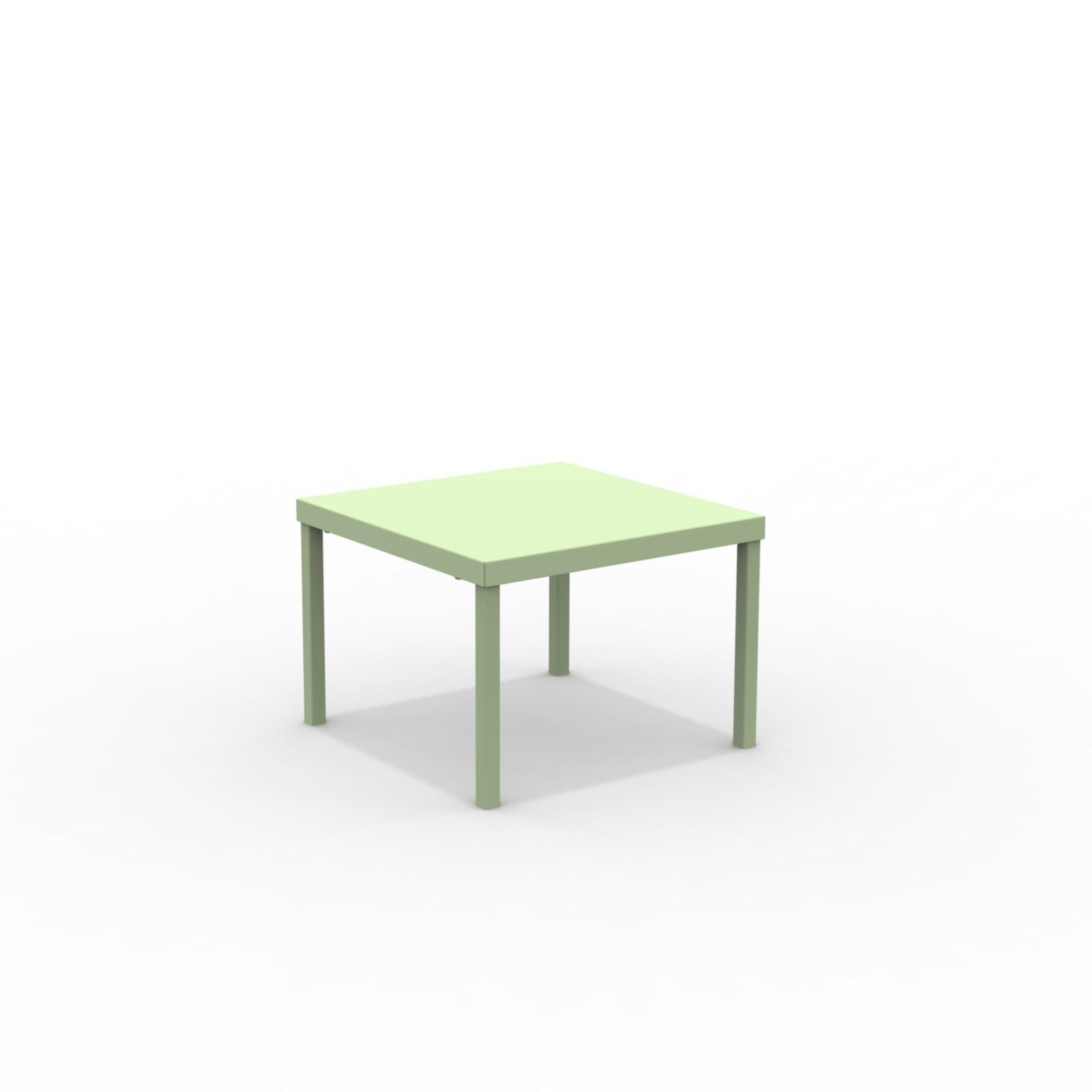 Tavolo basso quadrato in metallo "Alice3" da giardino impilabile cm 40x40 38,5h
