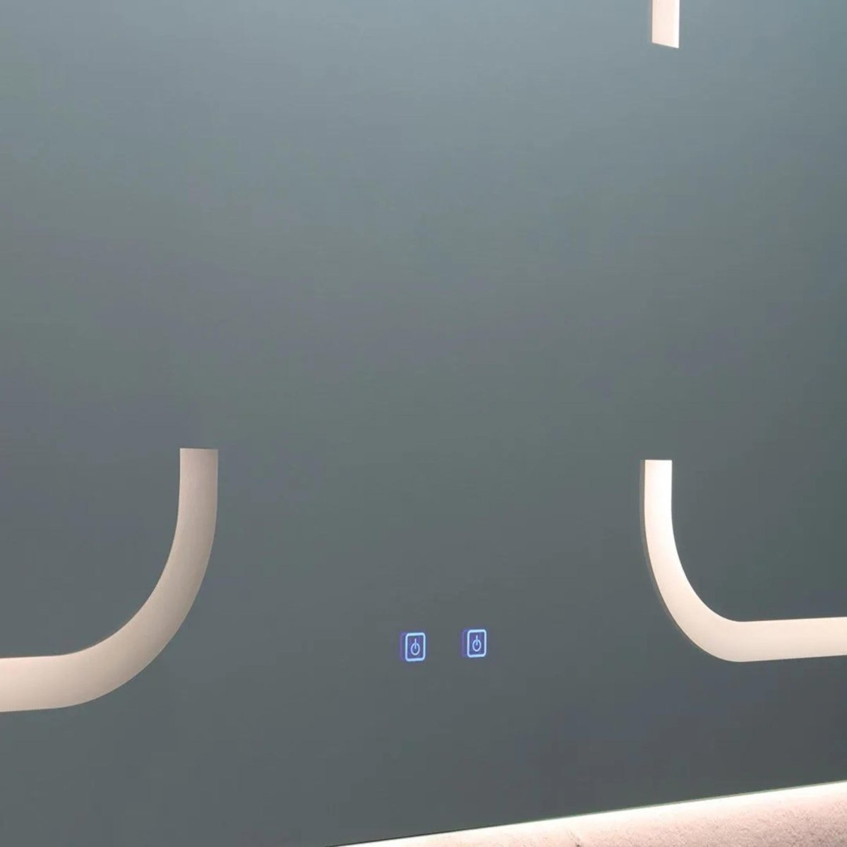 Specchio a led da bagno "Luce" a doppia postazione in alluminio cm 180x80h - MondoViro