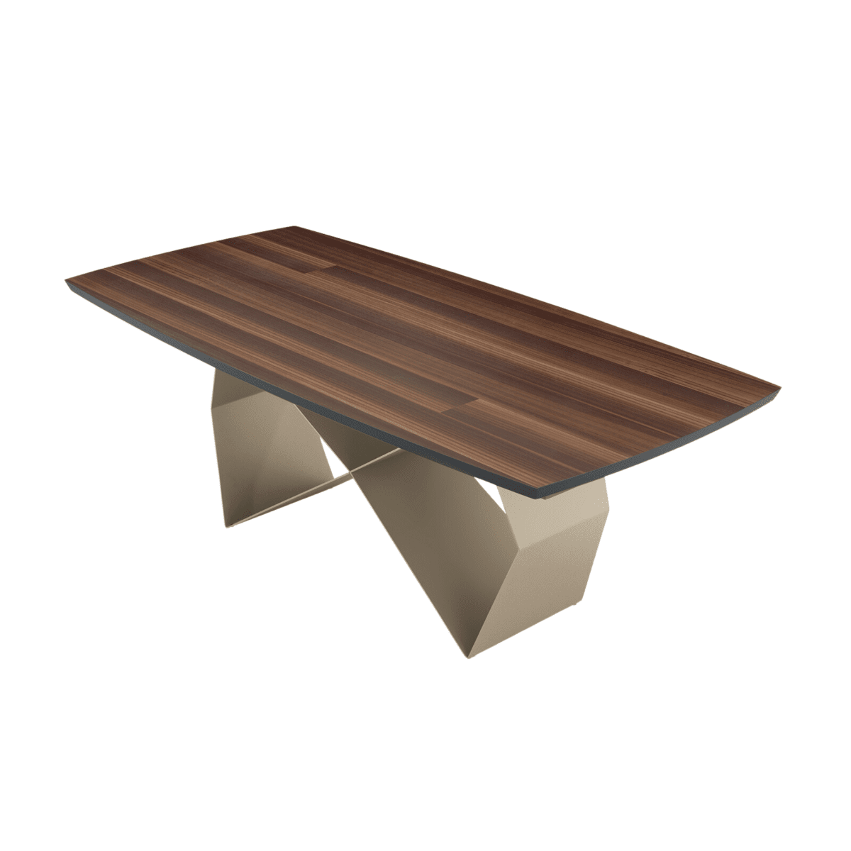 Tavolo fisso da pranzo "Reina" con base in metallo e piano in rovere cm 200x100 75h - MondoViro