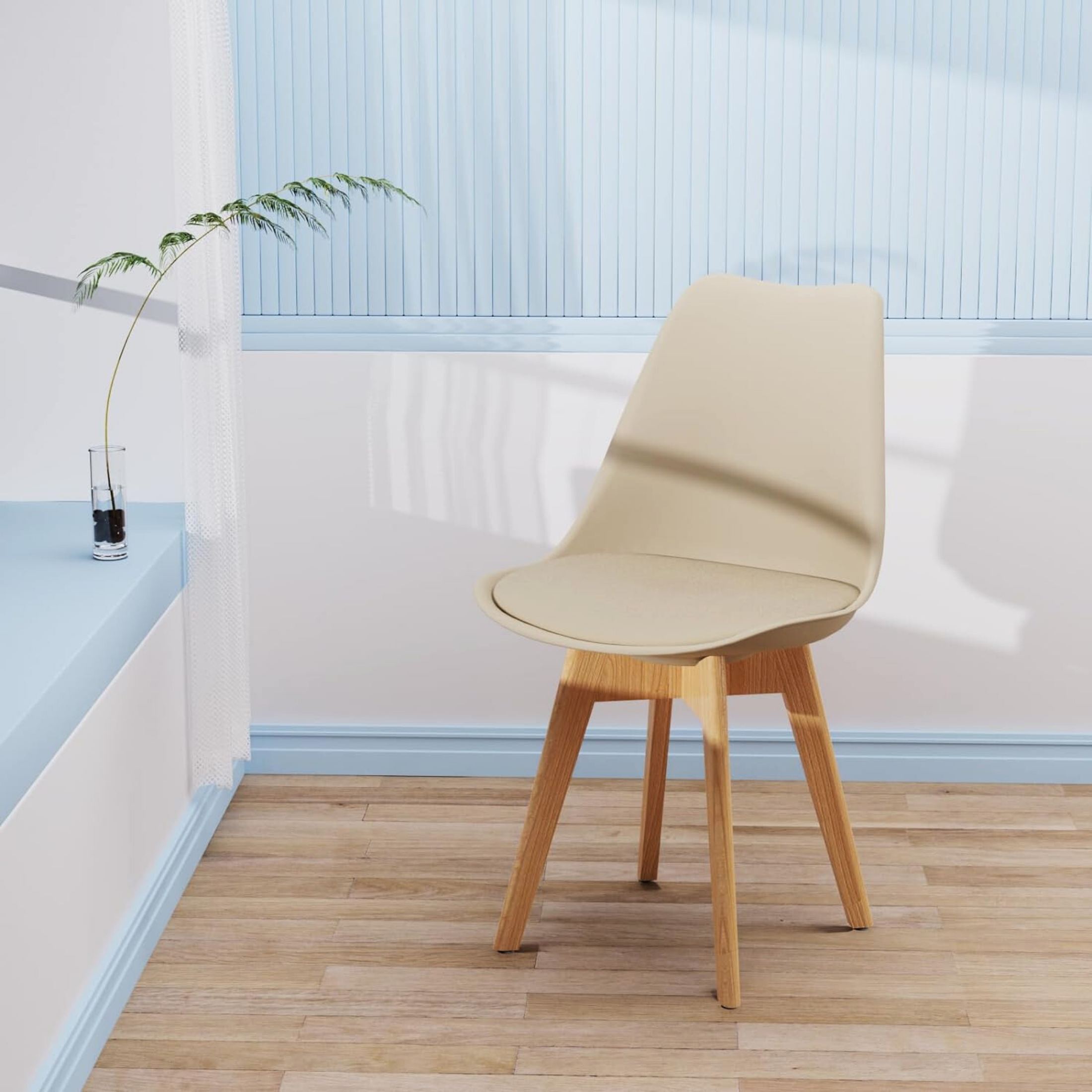 Set di sedie imbottite in similpelle "Stilezze" poltrone con gambe in legno cm 52x48,5 82h