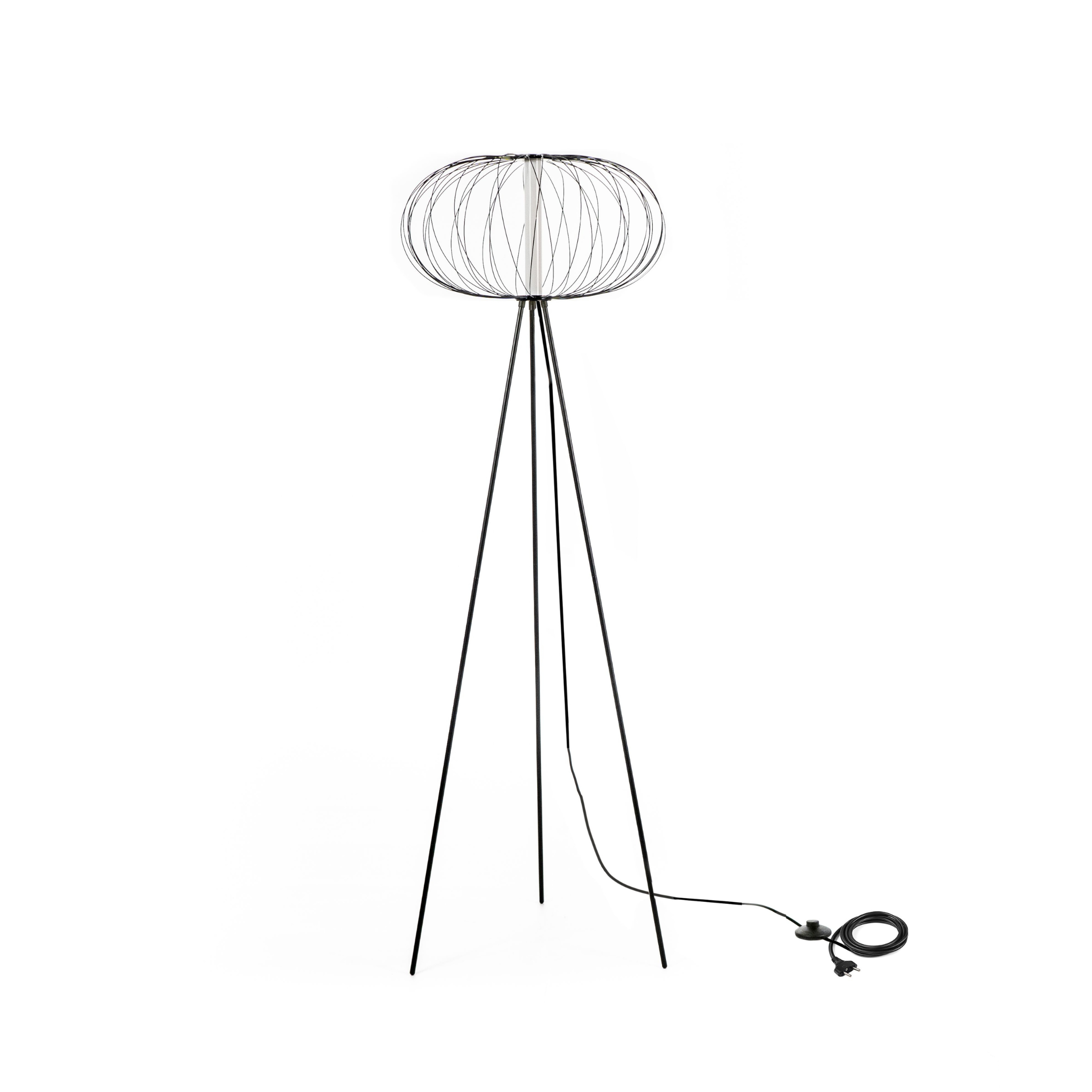 Lampada LED con paralume in acciaio "Jaula" da terra tavolo e sospesa