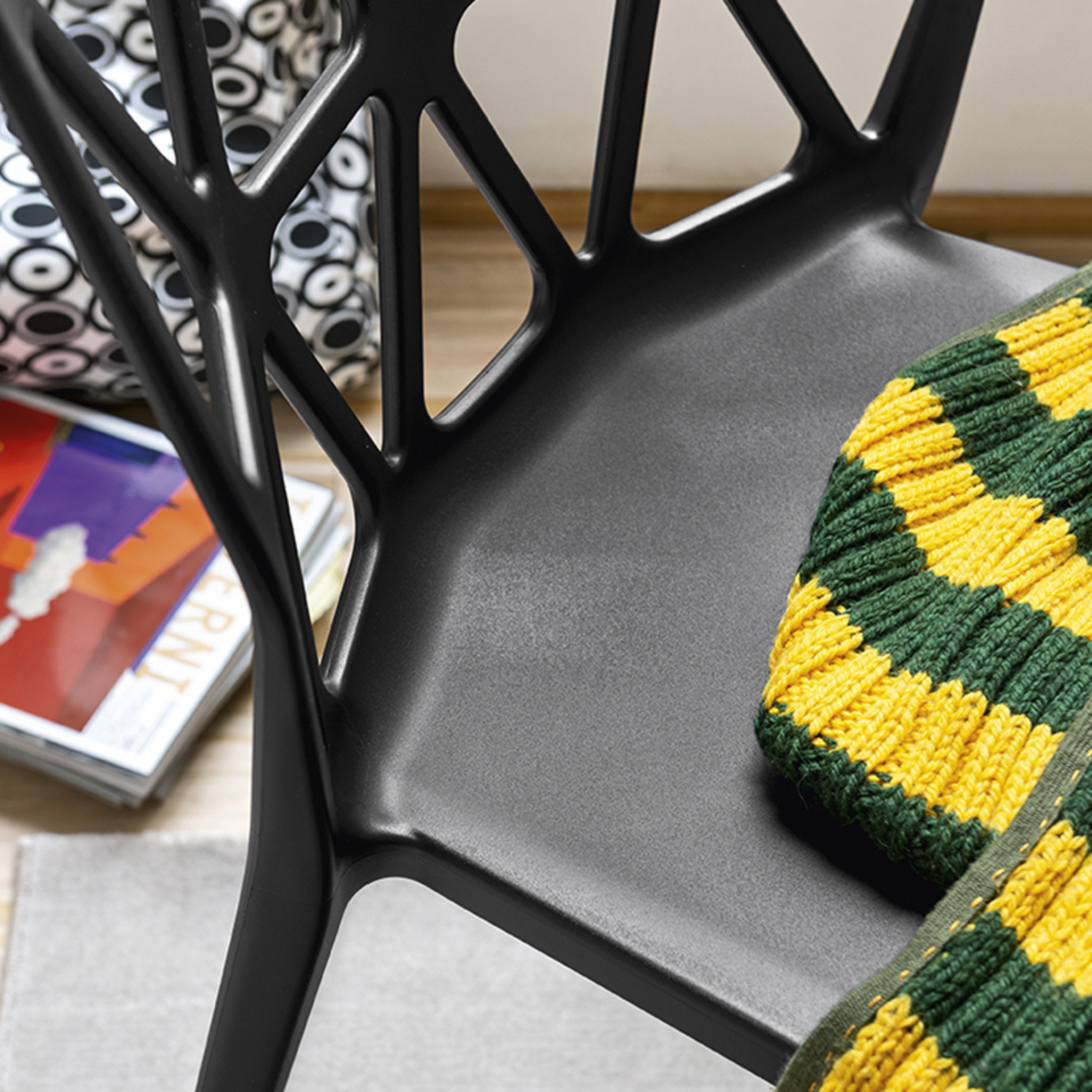 Set di sedie moderne in polipropilene "Alchemia" per interno esterno impilabili