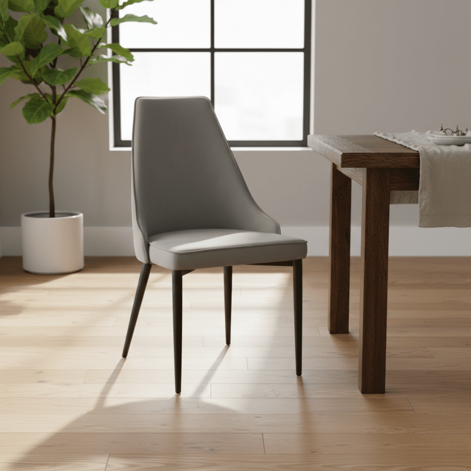 Set di sedie da pranzo eleganti in tessuto "Keri" base in metallo verniciato cm 50x60 88h - MondoViro
