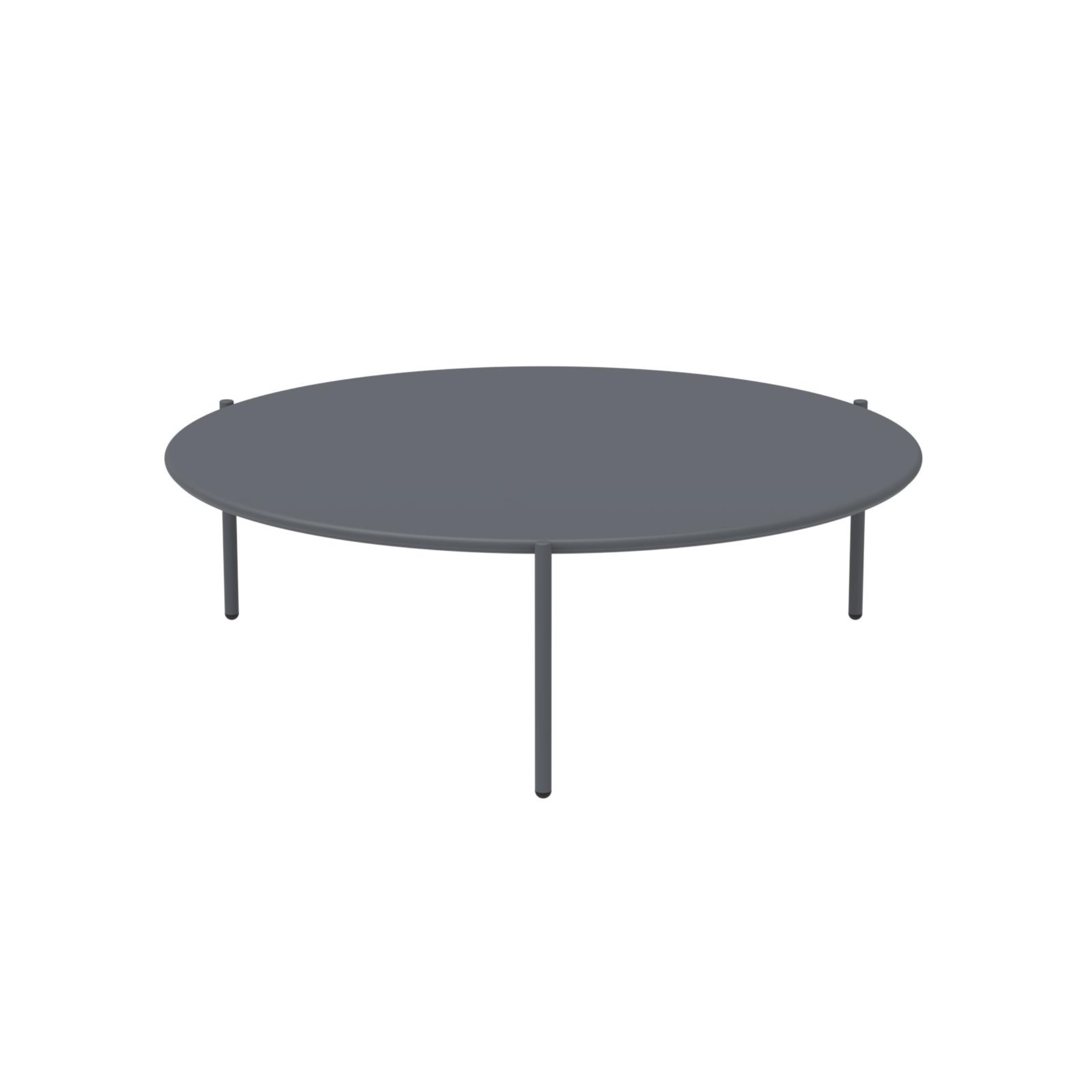 Tavolino Da Giardino Metallico Rotondo Con Contenitore – Grigio