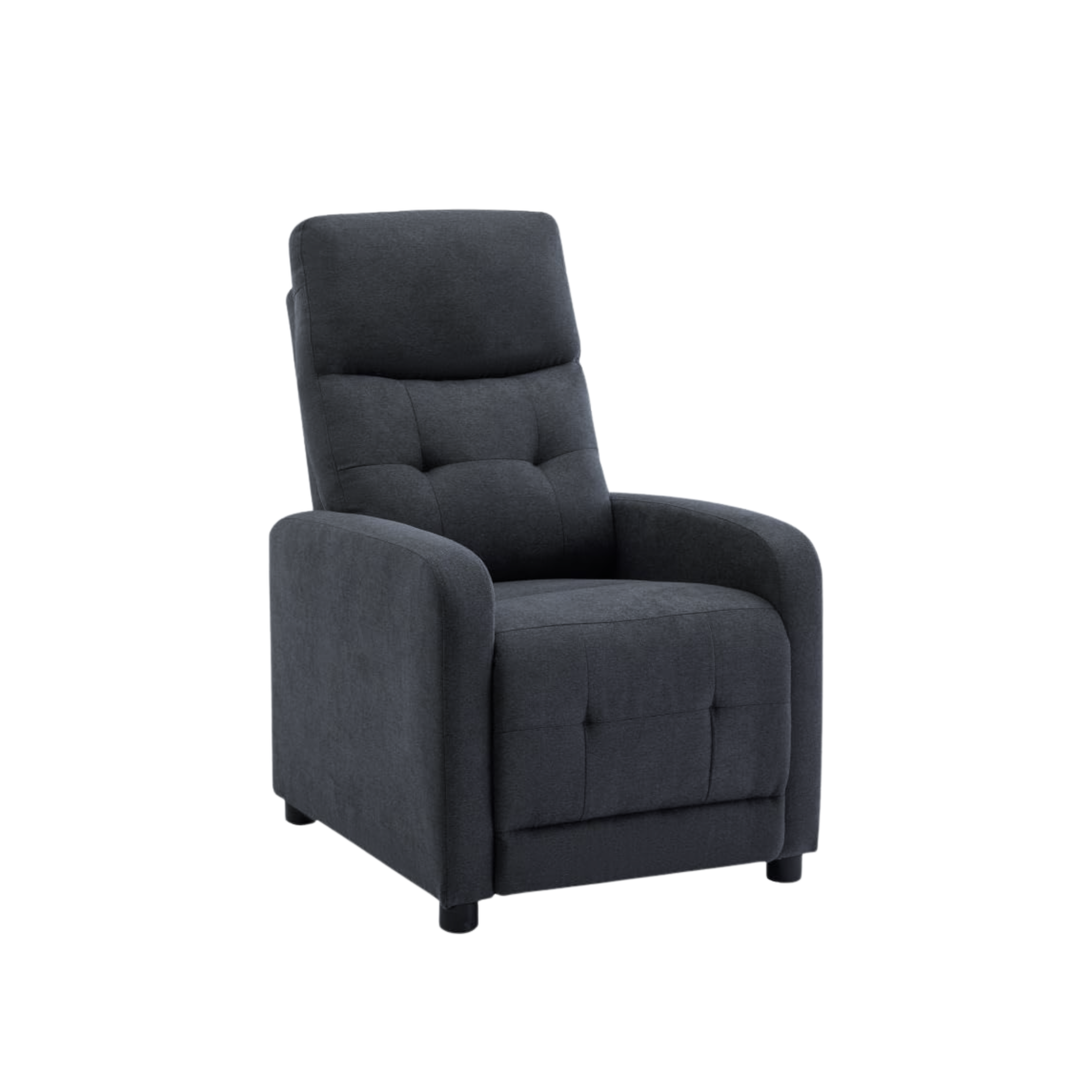 Poltrona reclinabile manuale "Rey" in tessuto liner cm 65,5x85,5 102,5h