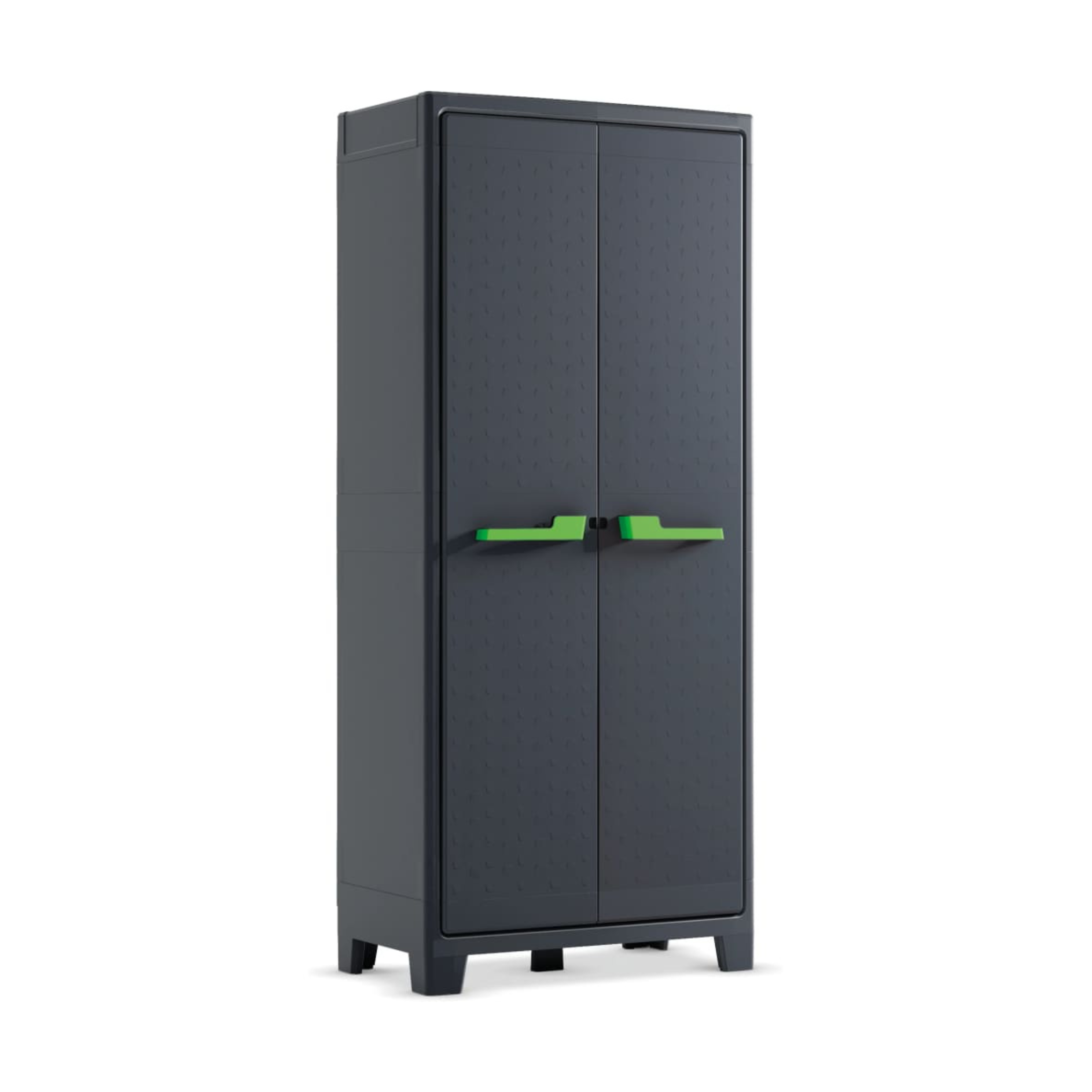 Armadio in resina da giardino "Mody" con ripiani interni e piedini rialzati